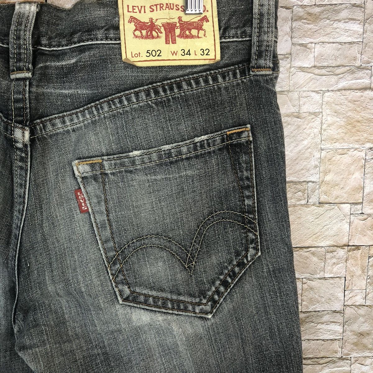 Levi's 502 Levis Black Distressed Denim Pants #A55 Size US 34 / EU 50 - 19 Thumbnail