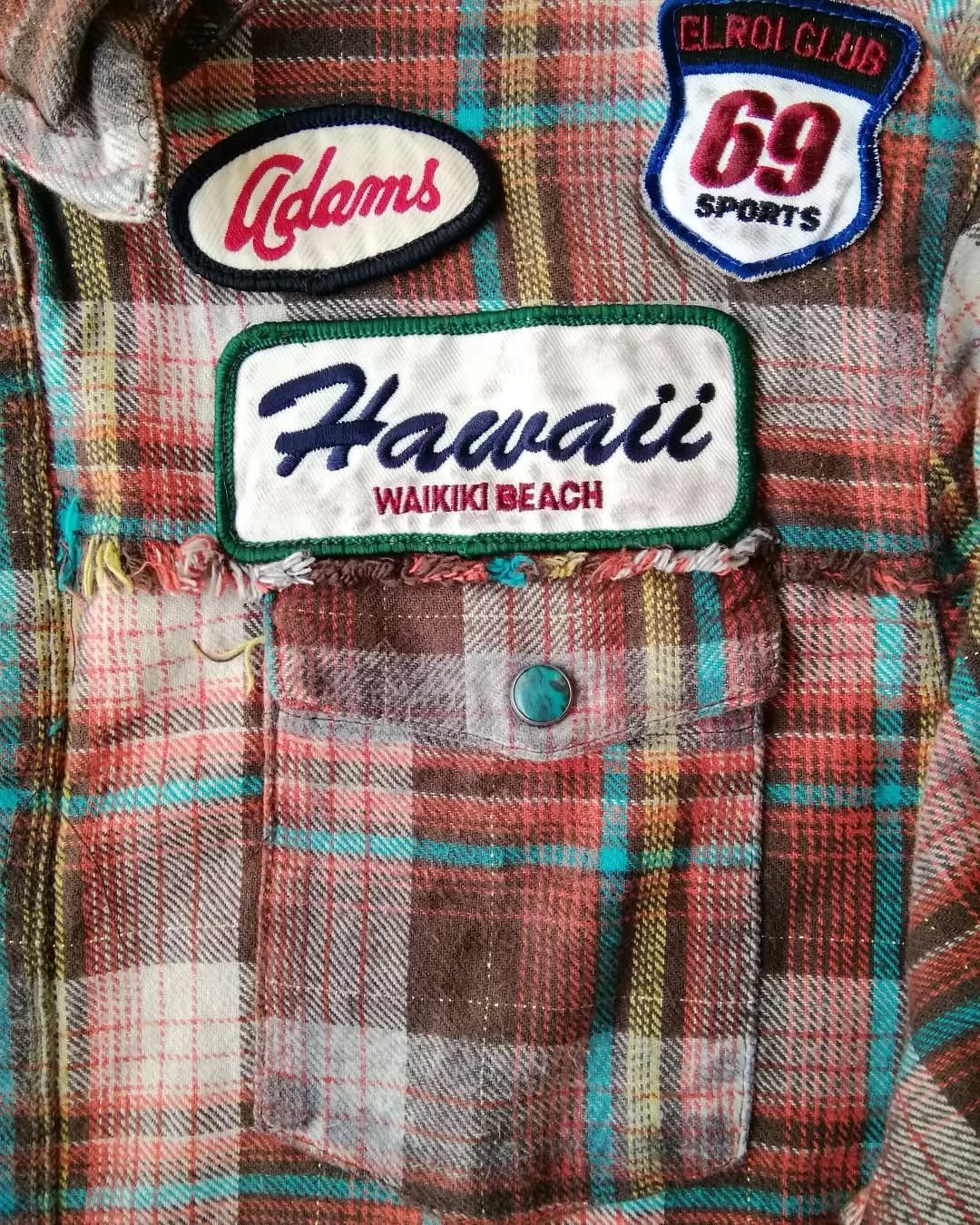 Other Buzz Spunky Hawaii Surf Brown Plaid Flanel Shirt Size L / US 10 / IT 46 - 4 Thumbnail