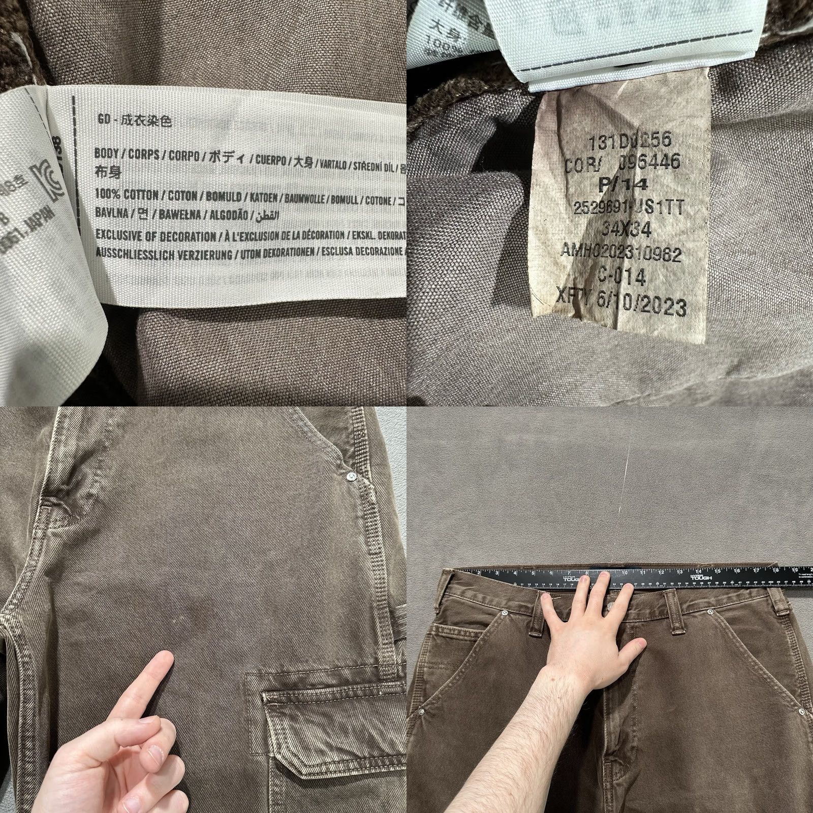 Abercrombie & Fitch Abercrombie & Fitch Jeans Men 34x34 Brown Baggy Carpenter 5-Pocket Denim Size US 34 / EU 50 - 8 Thumbnail