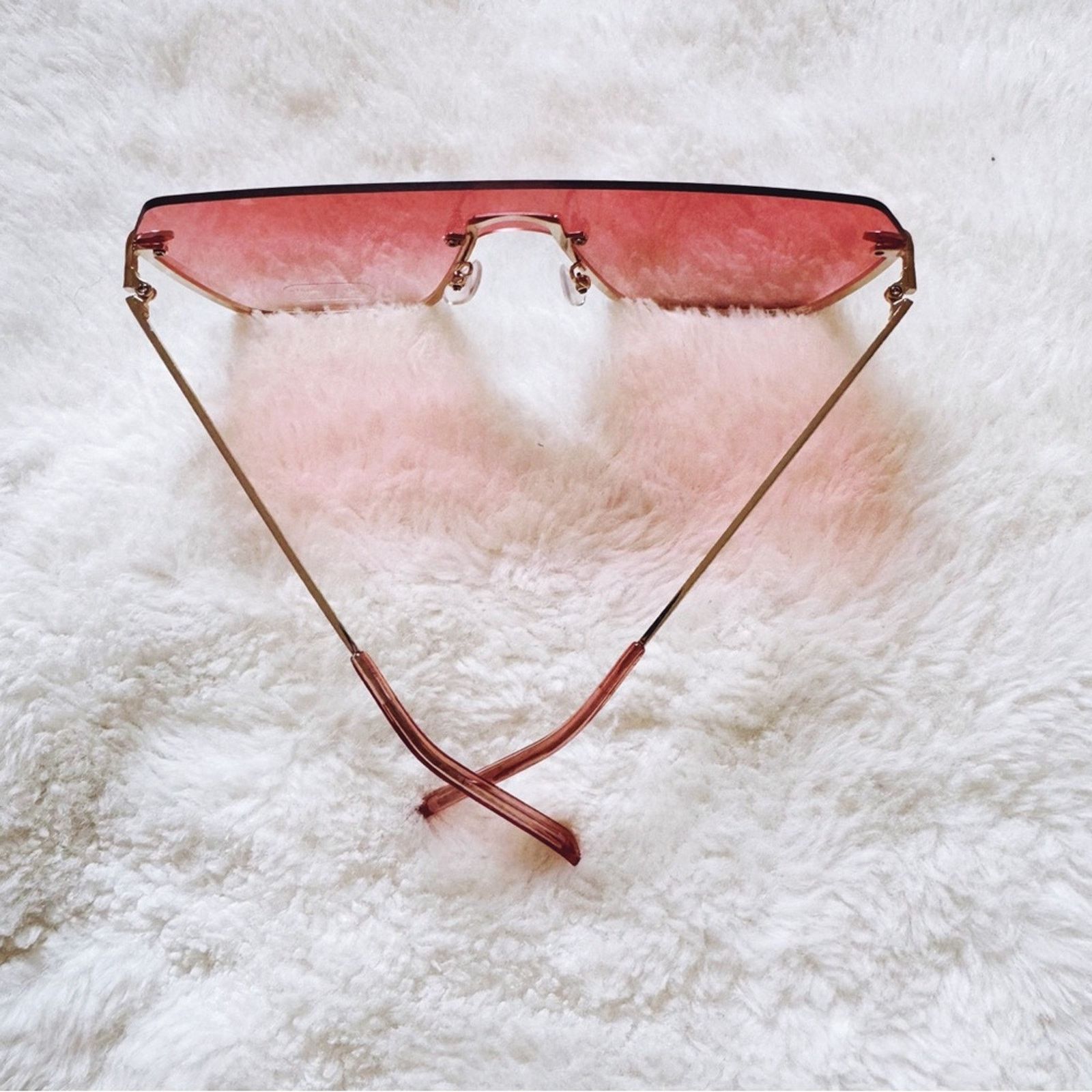 Other Kalia Pink Rimless Sleek Sunglasses Size ONE SIZE - 11 Thumbnail