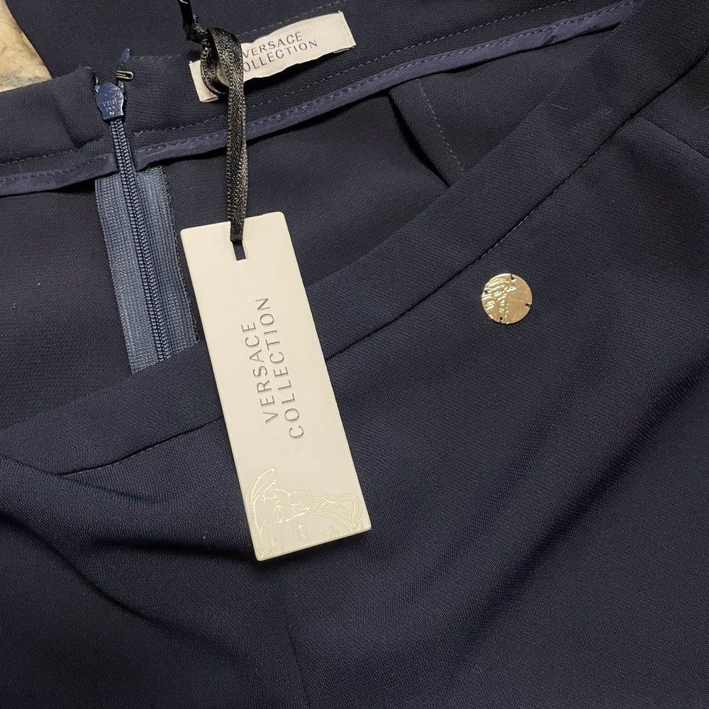 Versace NWT New $334 VERSACE COLLECTION Casual pants Navy Size 44 U Size 30" / US 8 / IT 44 - 7 Thumbnail