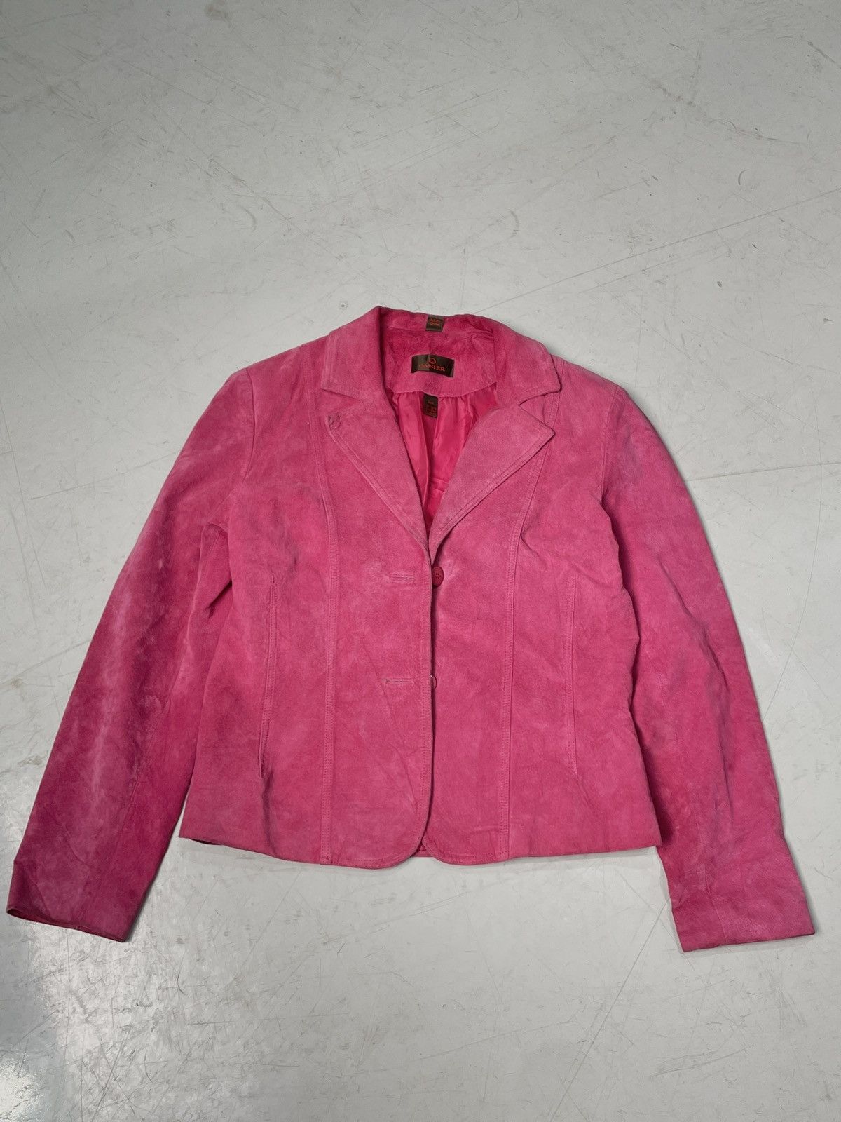 Danier Pink Suede Leather Jacket Size M / US 6-8 / IT 42-44 - 1 Thumbnail