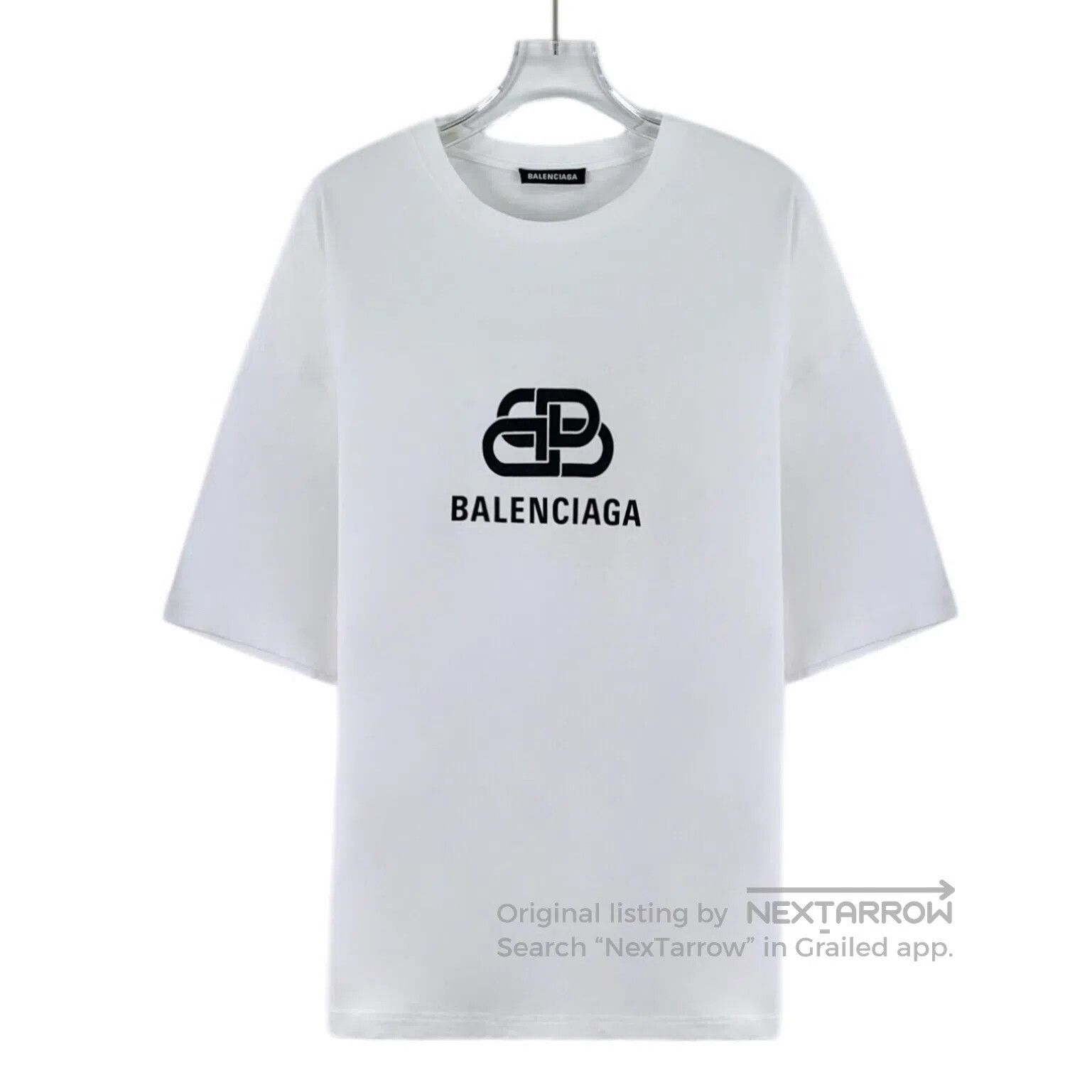 Balenciaga Balenciaga White logo letter print cotton round neck short Size US XS / EU 42 / 0 - 1 Thumbnail