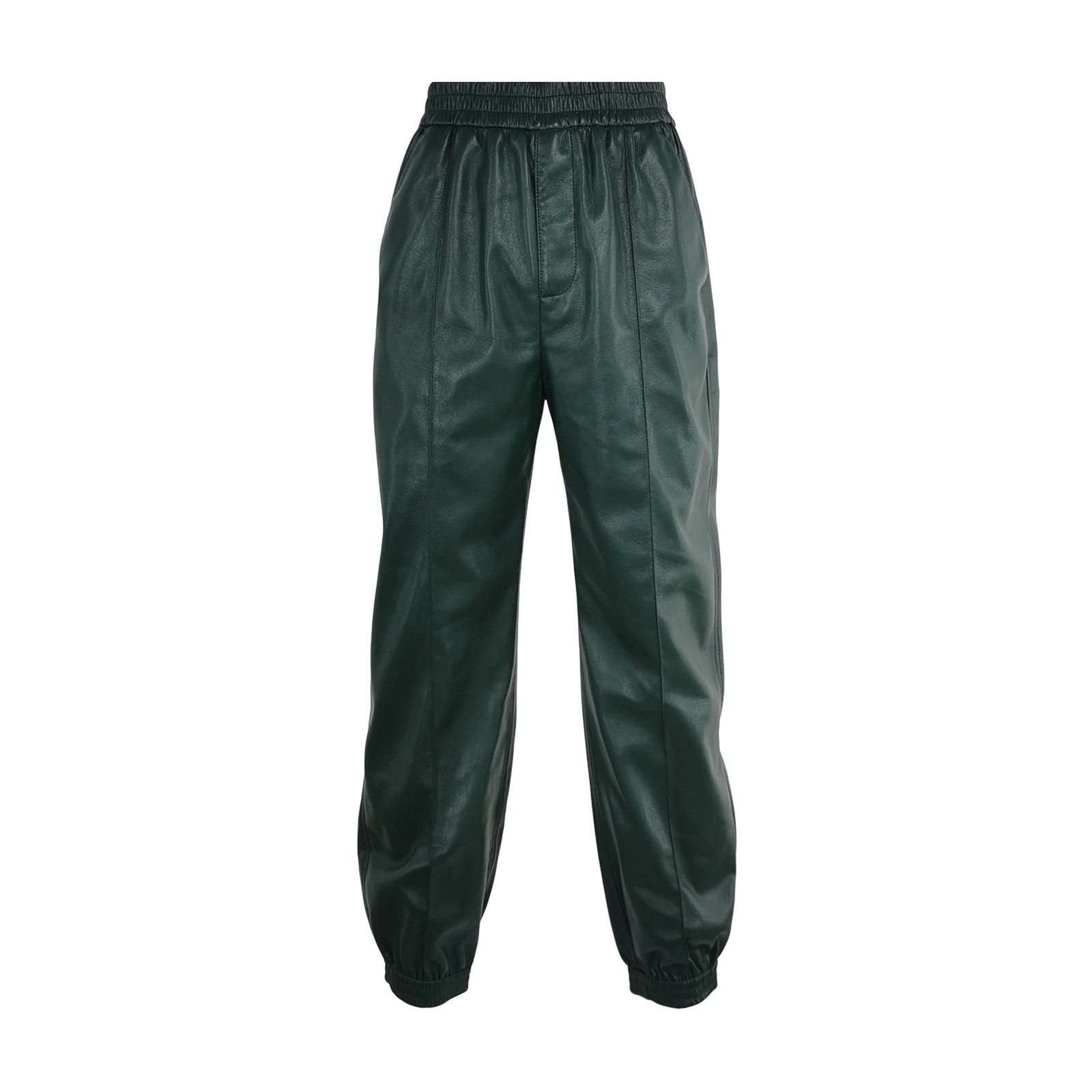Nanushka Nanushka Green Vegan Leather Joggers Size M Size US 32 / EU 48 - 1 Thumbnail