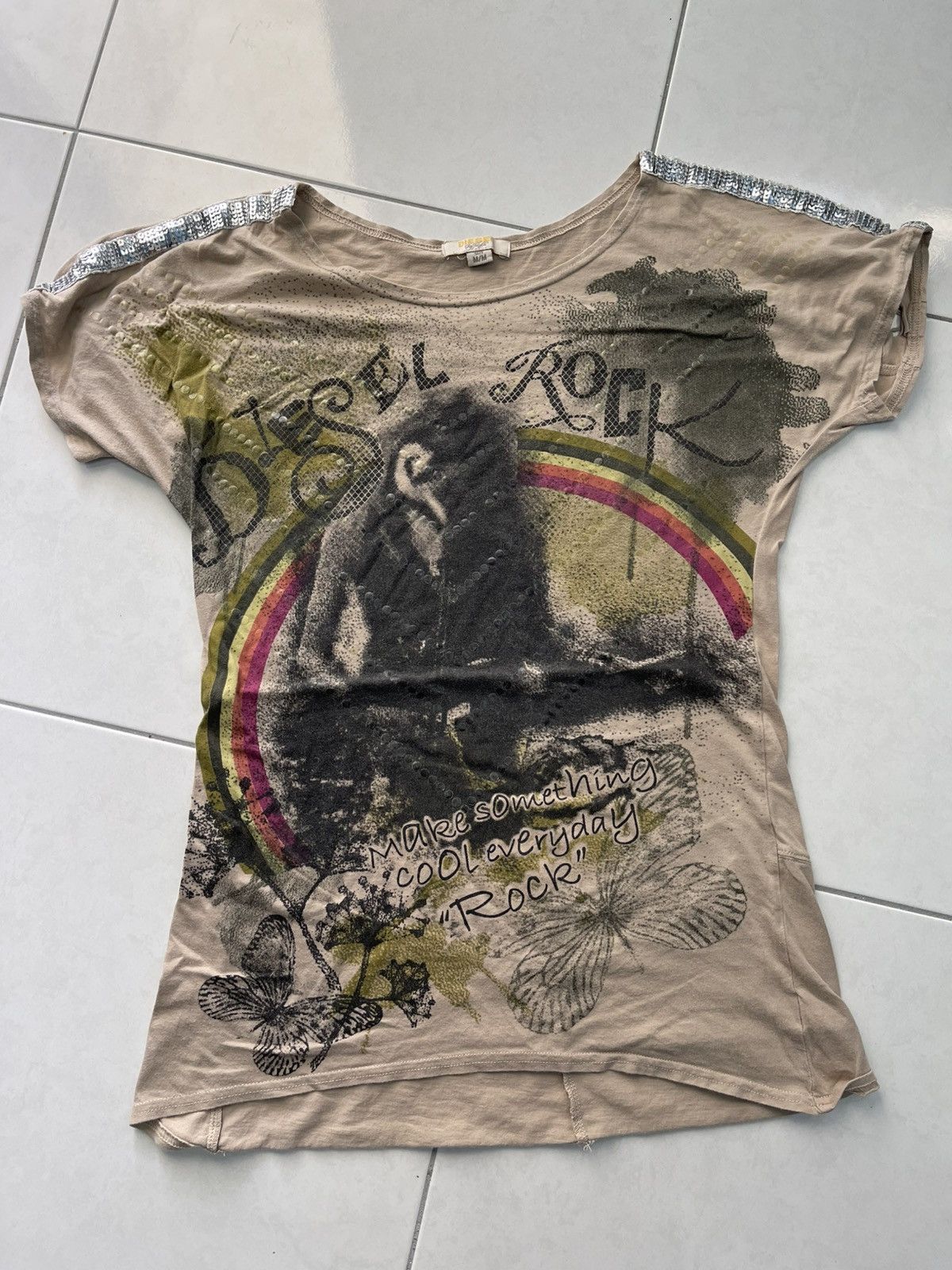Diesel VINTAGE DIESEL ROCK FULL PRINT VERY RARE Size M / US 6-8 / IT 42-44 - 1 Thumbnail