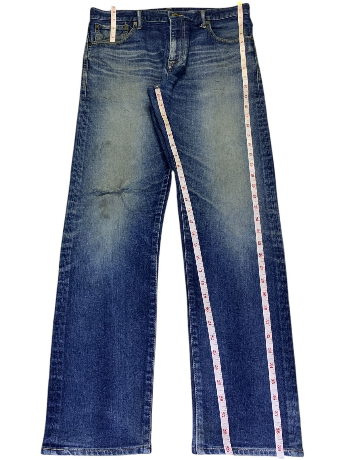 Japan Blue Vintage Japanese Japan Blue Mud Wash Distress Slim Fit Jeans Size US 32 / EU 48 - 13 Thumbnail