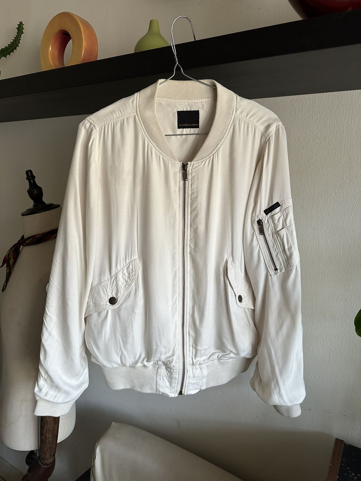 Hysteric Glamour 1990s Hysteric Glamour Silk Blend MA-1 Bomber Jacket Size US S / EU 44-46 / 1 - 3 Thumbnail