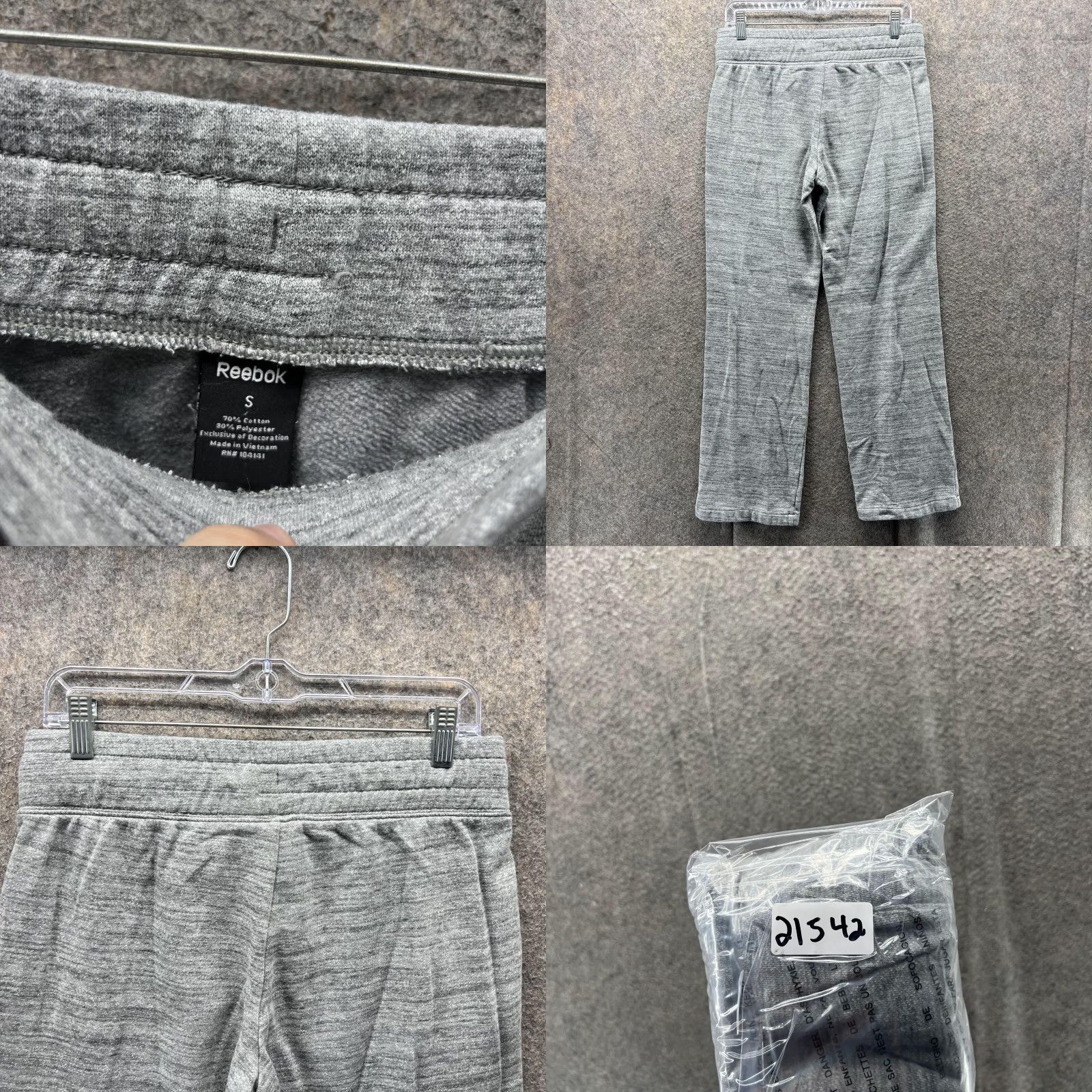 Reebok Reebok Sweatpants Women Small Heather Gray Athletic Straight Elastic Waist Gym Size 28" / US 6 / IT 42 - 8 Thumbnail
