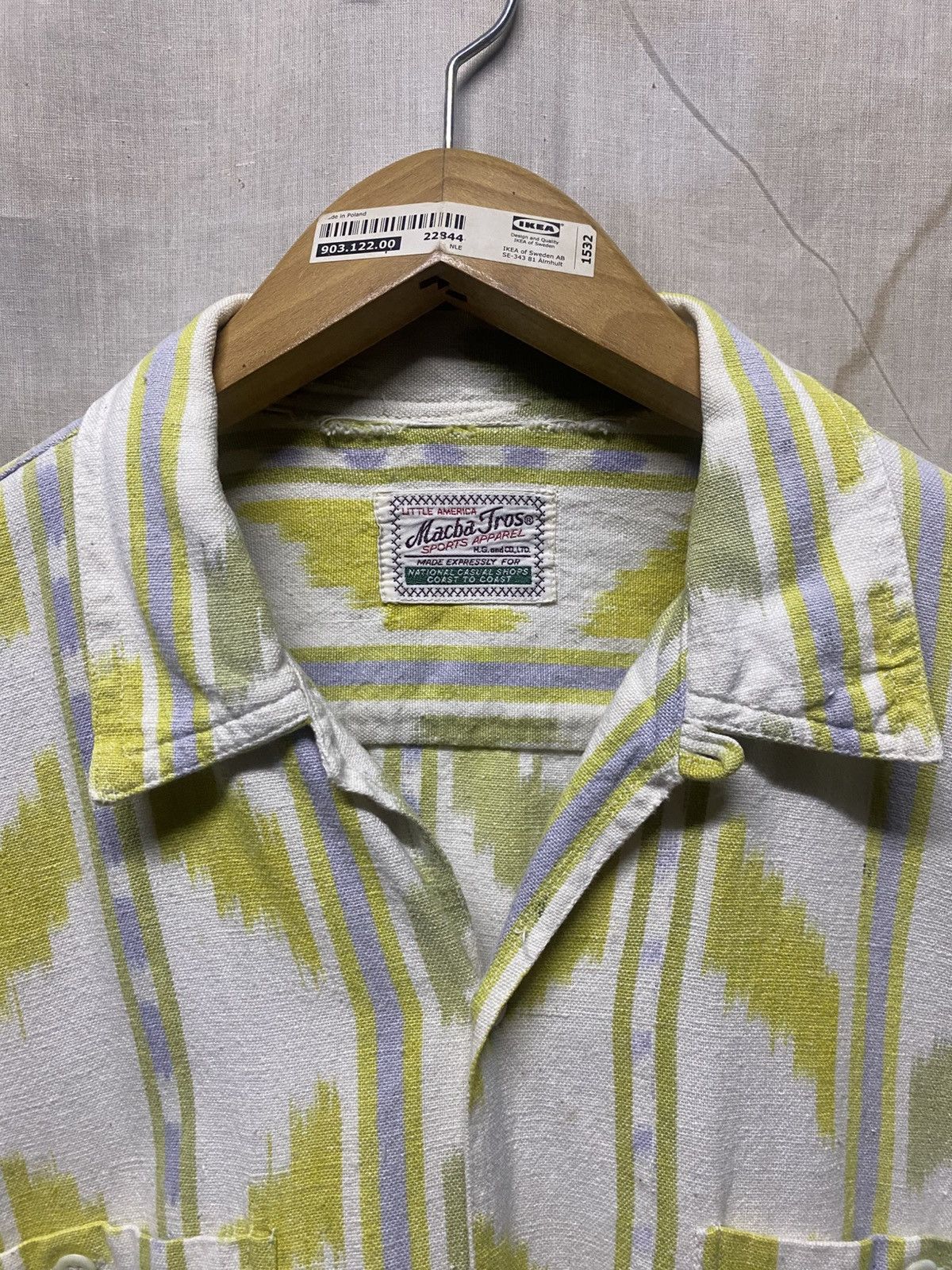 Japanese Brand Vintage Macba Tros Aztec Style Open Collar Shirts Size US L / EU 52-54 / 3 - 4 Thumbnail