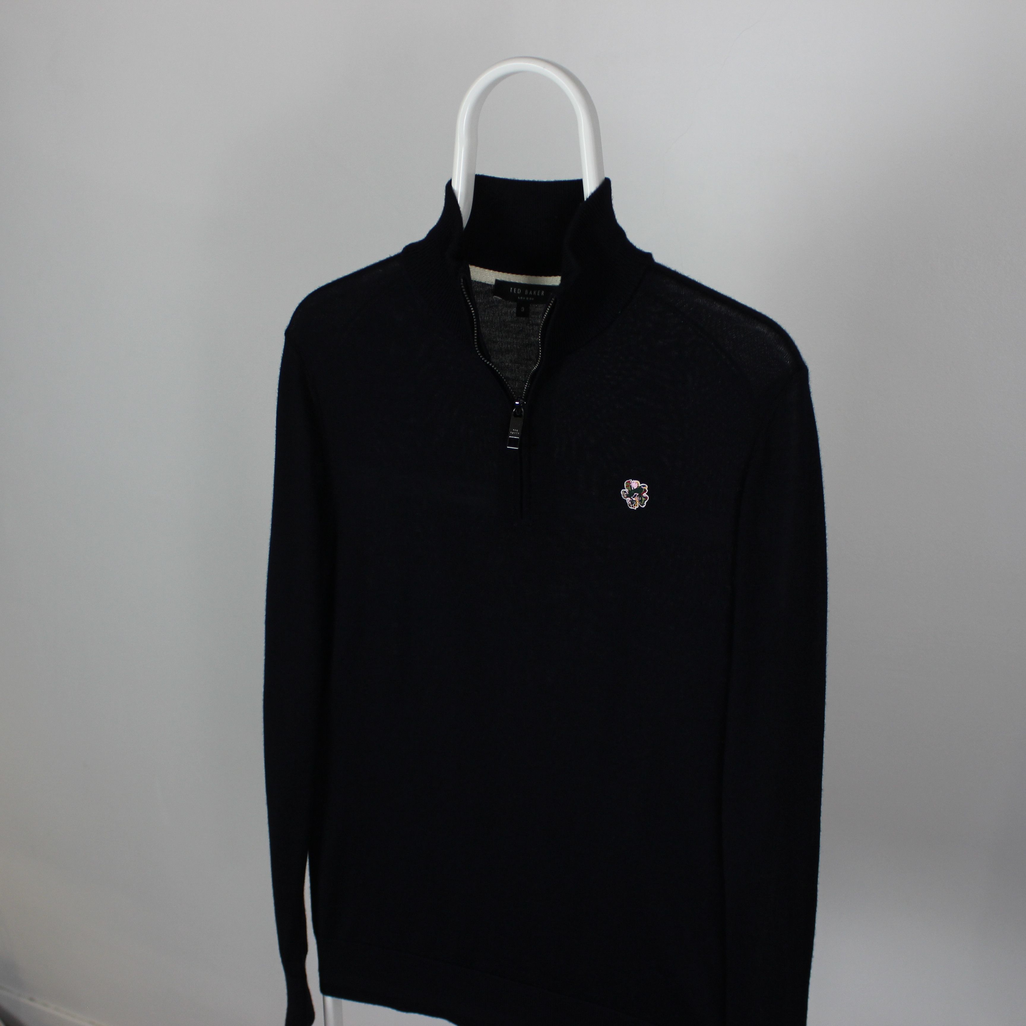Ted Baker jumoer men merino wool navy blue S M