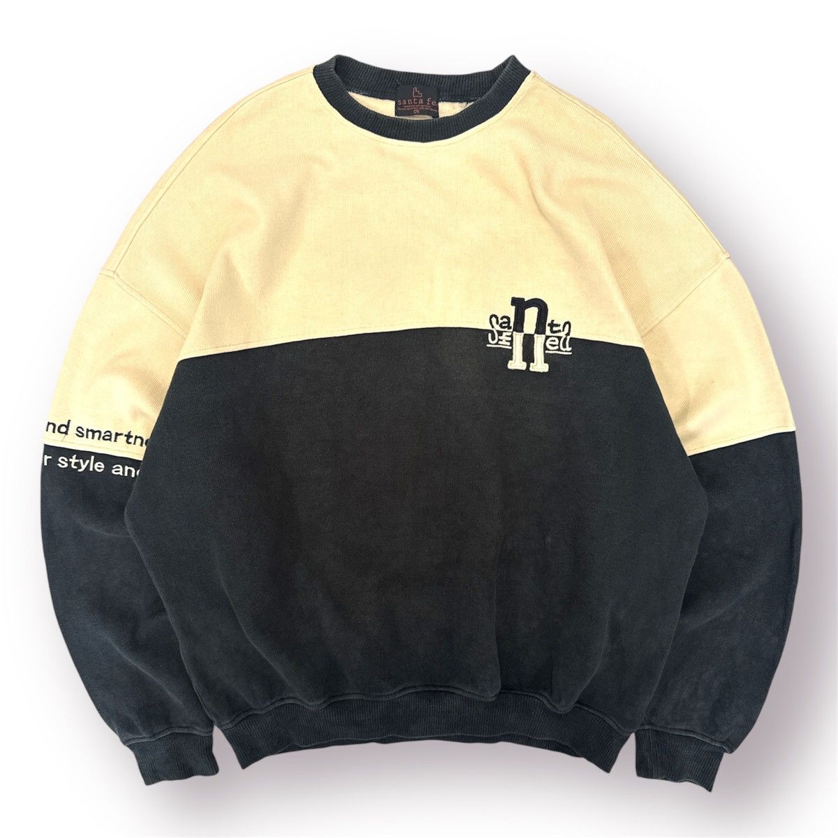 Japanese Brand 🔥 Archive Japan Santa Fe Embroided Big Logo Sweatshirt Size US L / EU 52-54 / 3 - 2 Thumbnail