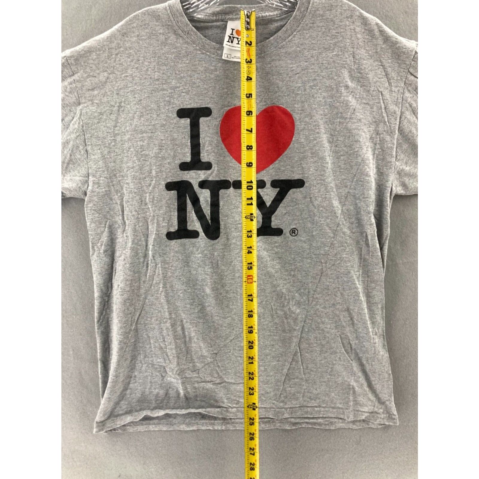 Sea New York I Love NY T Shirt Mens Large Official Gray NYC New York Size US XL / EU 56 / 4 - 5 Thumbnail