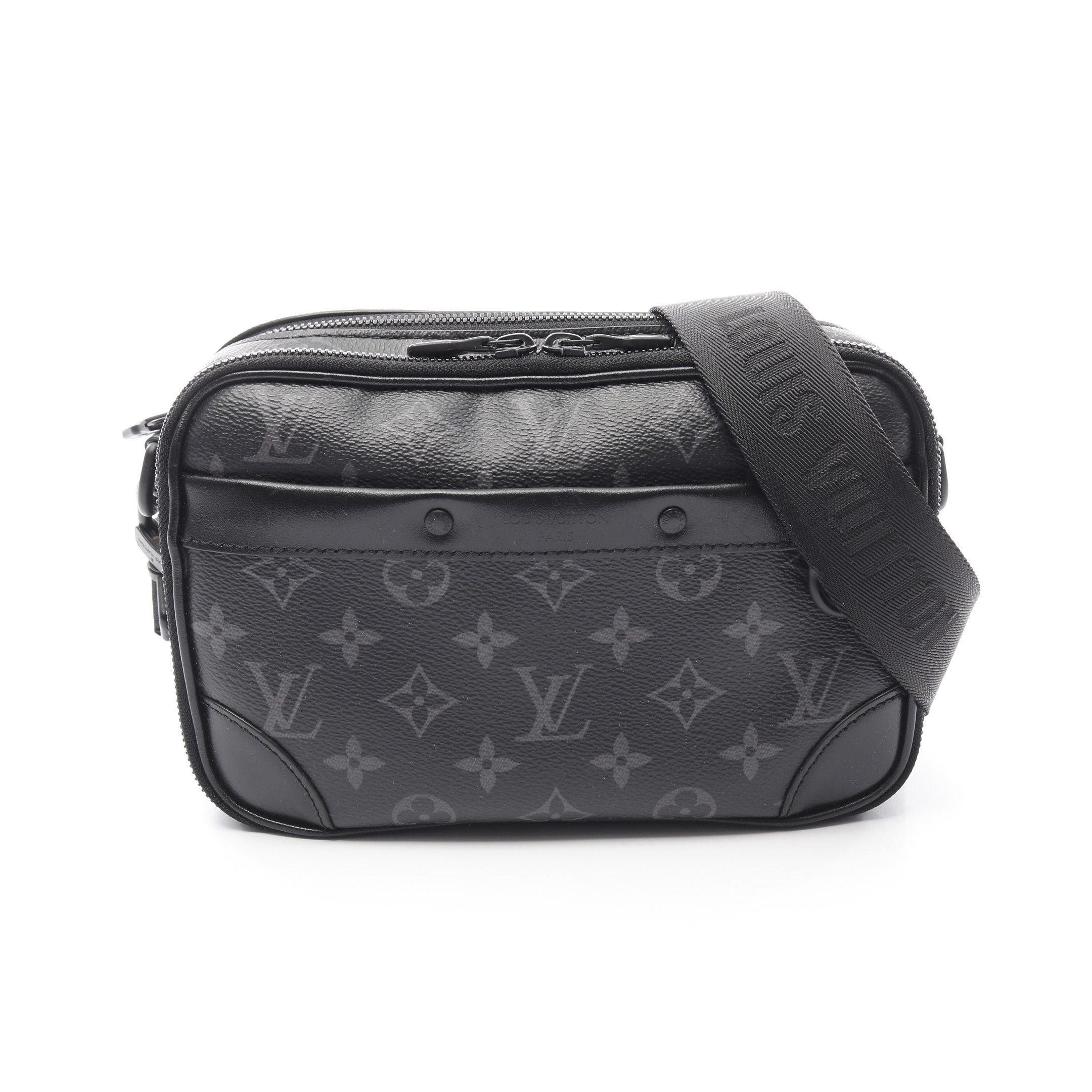 Louis Vuitton Alpha Messenger Monogram Eclipse Shoulder Bag Leather Black, Men's