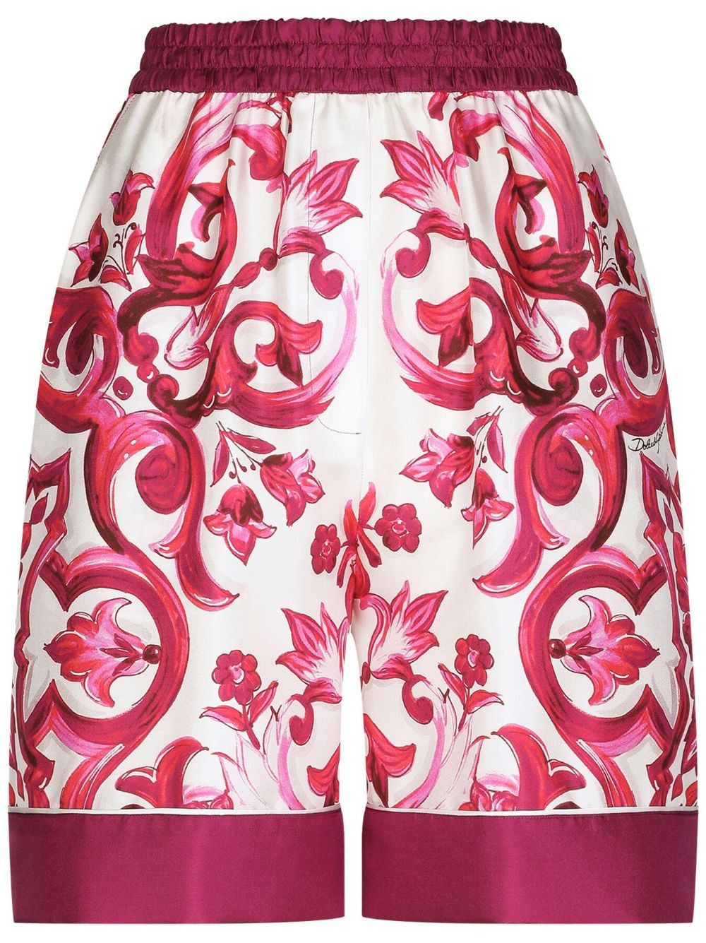 Dolce & Gabbana MAJOLICA PRINT SILK SHORTS Size 27" / US 4 / IT 40 - 1 Thumbnail