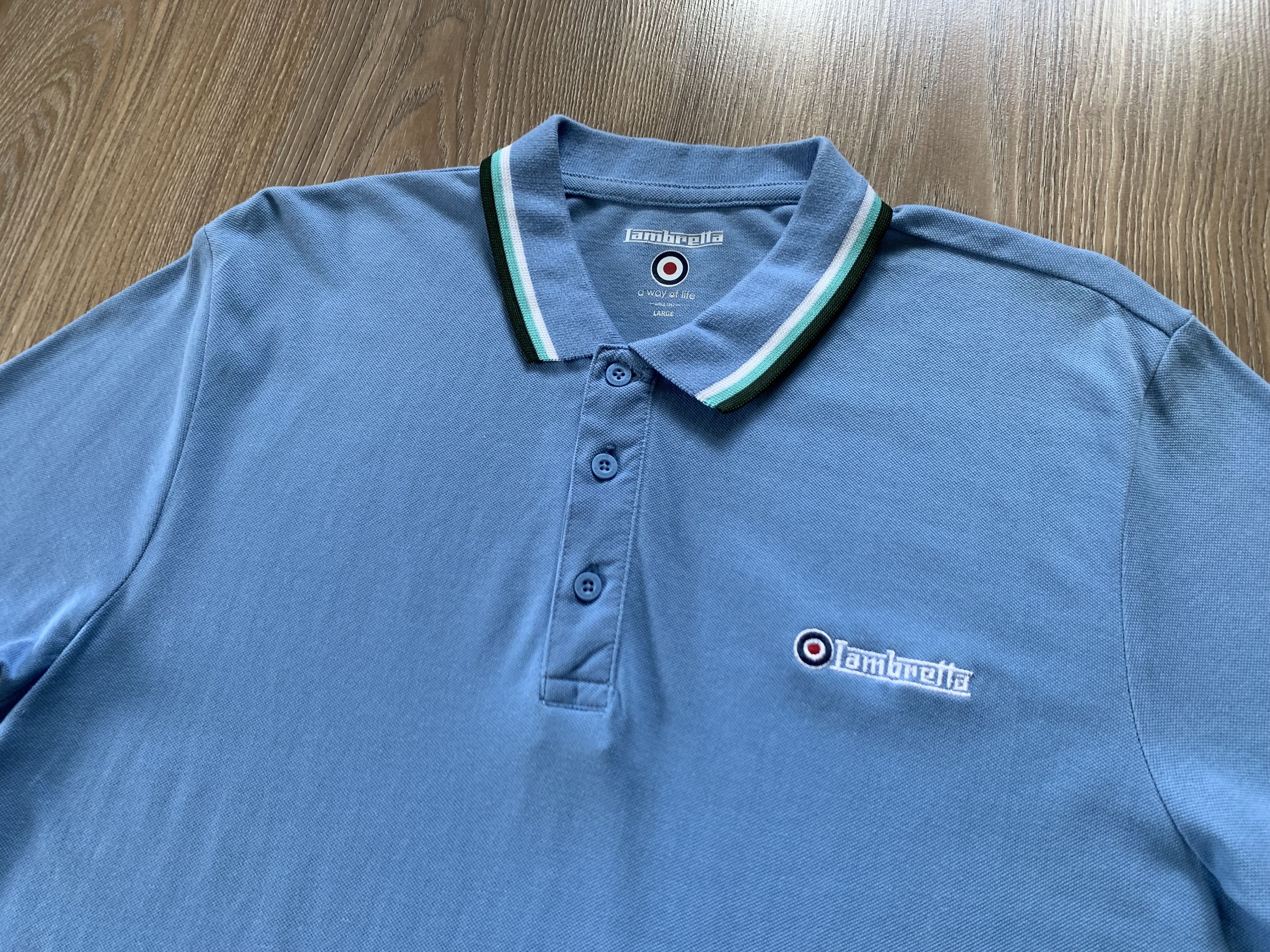 Japanese Brand × Lambretta Lambretta Cotton Light Blue Polo T Shirt Size US L / EU 52-54 / 3 - 4 Thumbnail