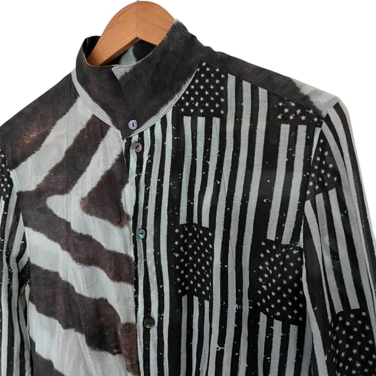 If Six Was Nine Ifsixwasnine txs zebra star sheer shirt Size US M / EU 48-50 / 2 - 2 Thumbnail