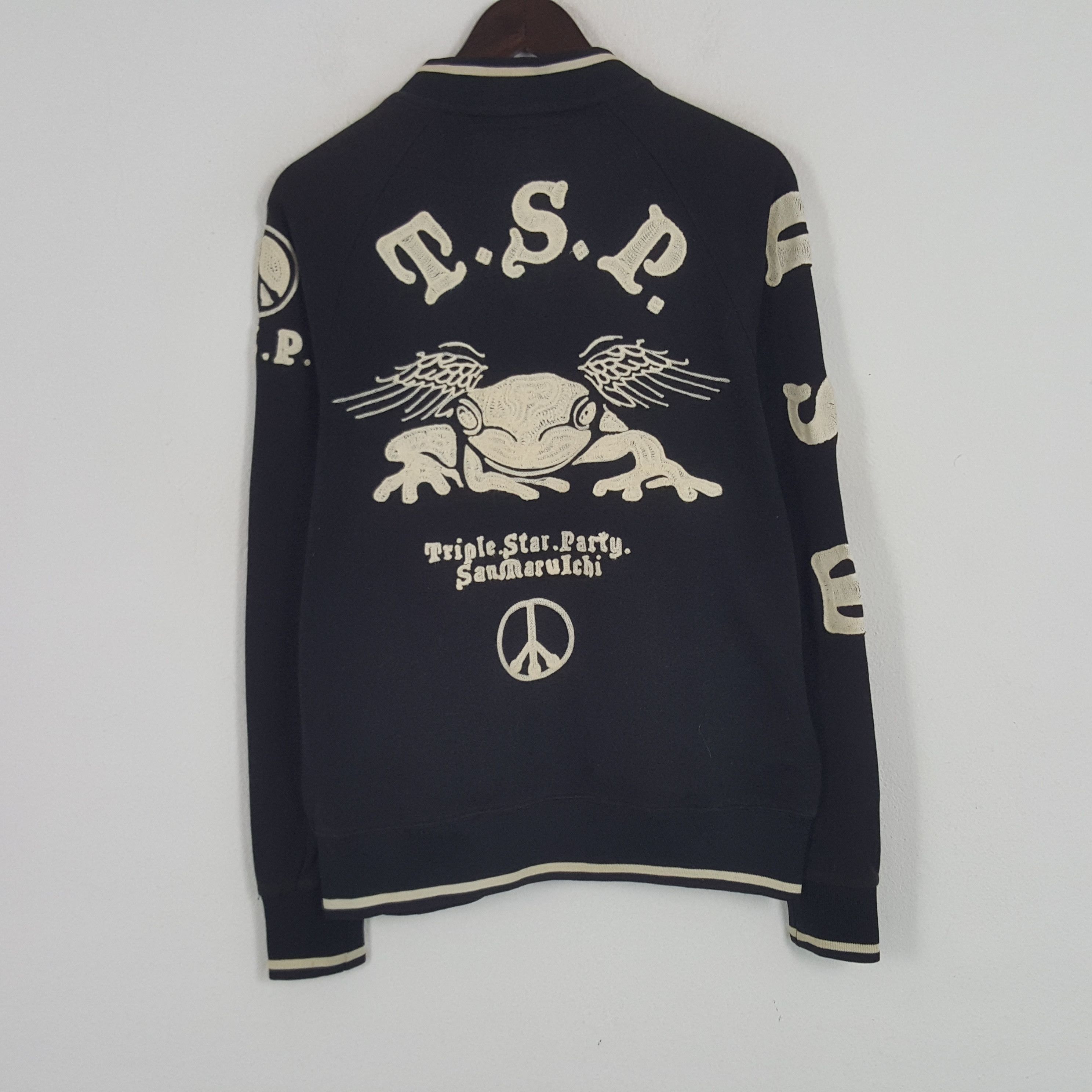 Japanese Brand × Vintage Vintage Triple Star Party Zipper Sweater Jacket Size US M / EU 48-50 / 2 - 1 Thumbnail