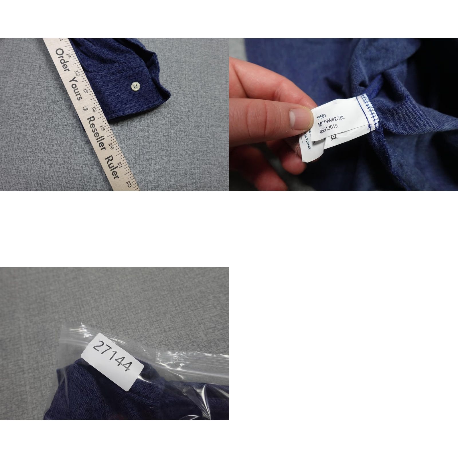 Peter Millar Peter Millar Shirt Mens XL Blue Long Sleeve Button-Front Pocket Casual Knit Geometric Size US XL / EU 56 / 4 - 8 Thumbnail