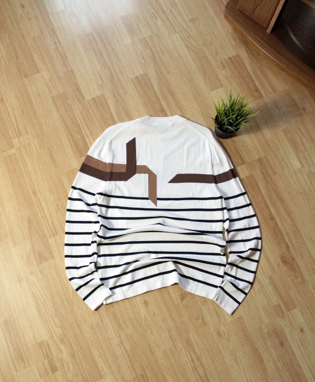 Neil Barrett 🔥 Neil Barrett Striped Knit Crew Neck Slim Fit Pullover Size US M / EU 48-50 / 2 - 5 Thumbnail