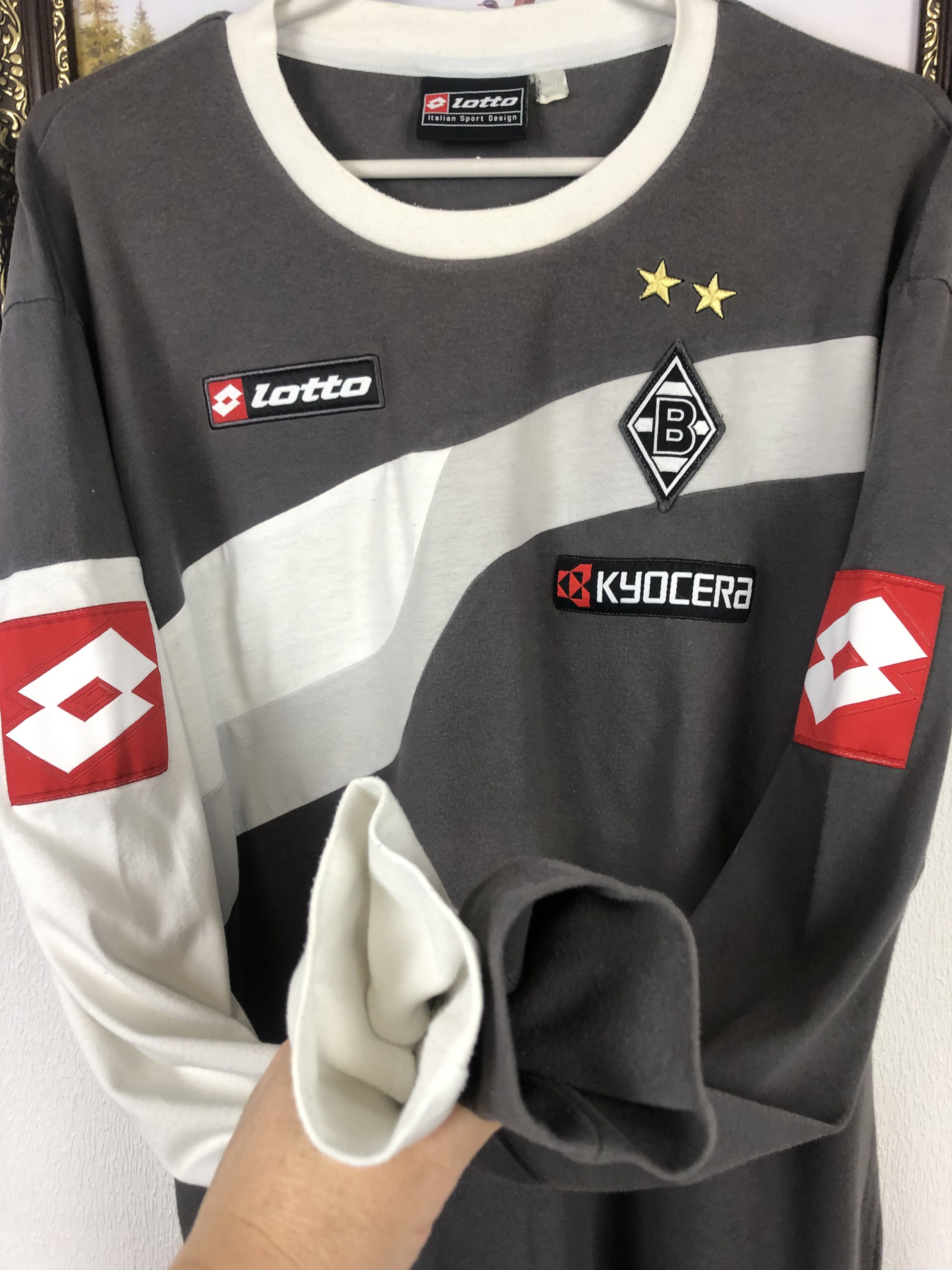 Lotto Sport Borussia Mönchengladbach Football Sweatshirt Shirt Soccer Size US XL / EU 56 / 4 - 7 Thumbnail