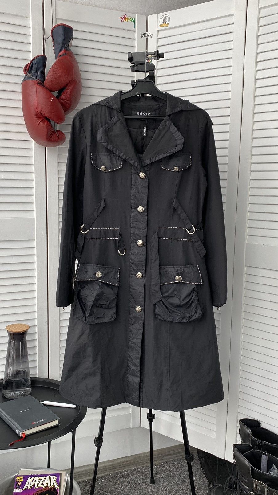 Japanese Brand Avant Garde Coat Nylon Laces Multipocket Jacket Rick Owens Size M / US 6-8 / IT 42-44 - 2 Thumbnail