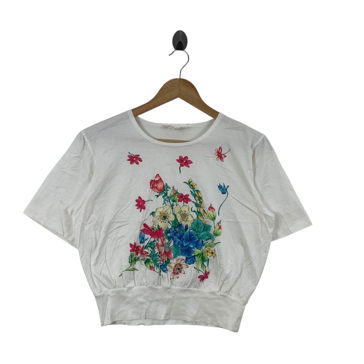 Vintage Vintage PLUME D'OR COUTURÌÈRE Floral Bouquet Graphic Tee Size US S / EU 44-46 / 1 - 3 Thumbnail