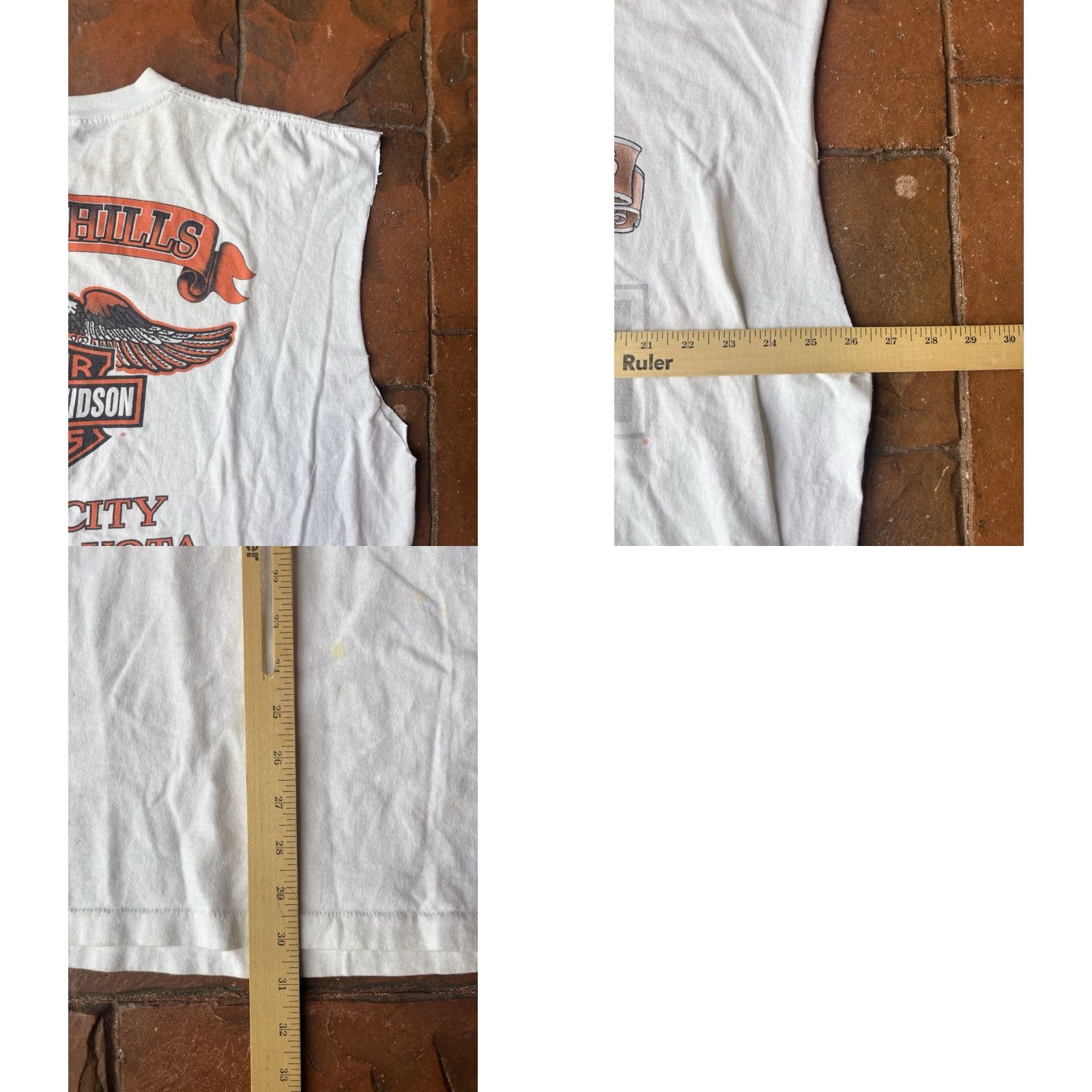 Harley Davidson VINTAGE Harley-Davidson T-Shirt 2XL Crew Neck Sleeveless White Cotton Logo 80s Biker Motorcycle USA Shirts Men Size US XXL / EU 58 / 5 - 9 Thumbnail