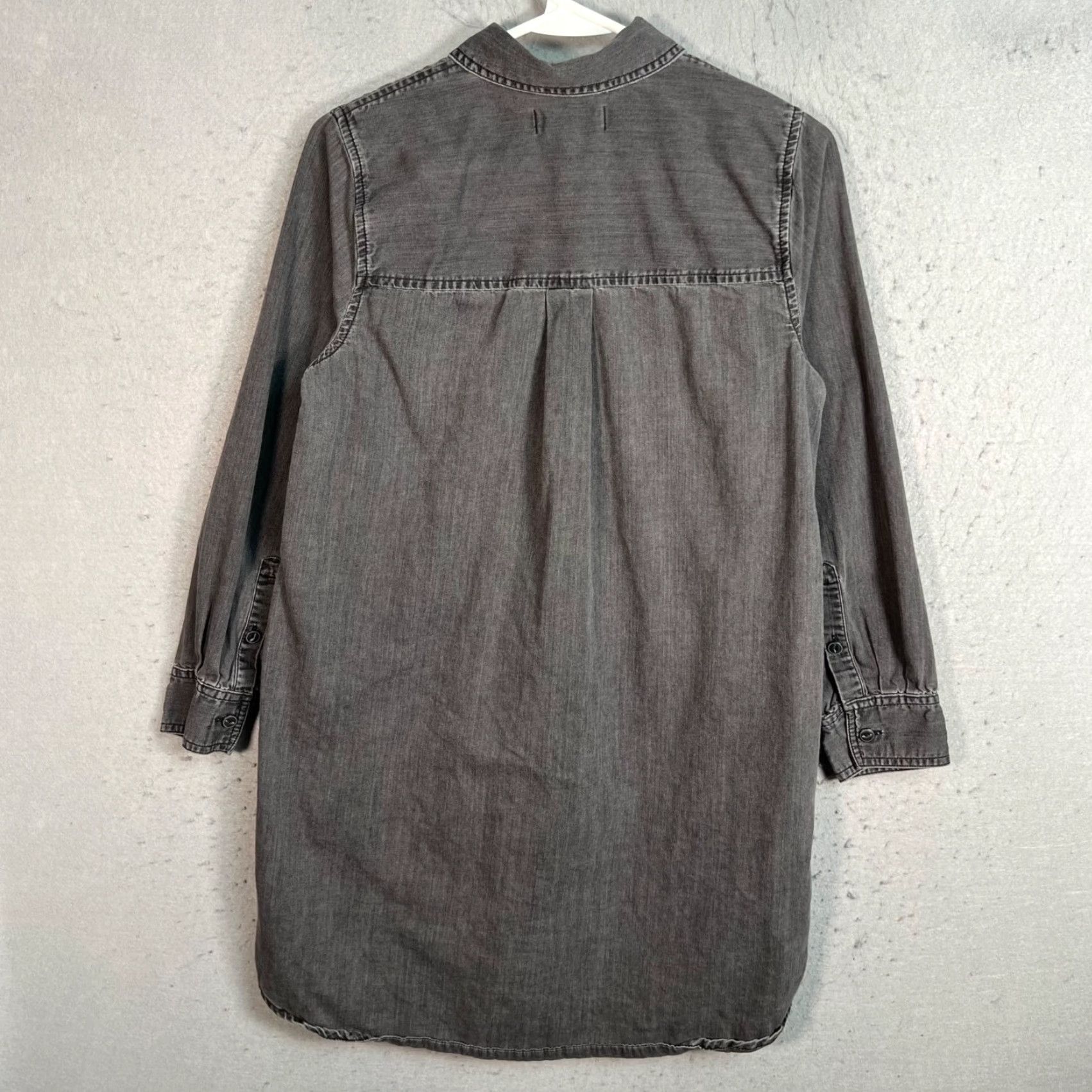 Madewell Madewell Shirt Dress Denim Long Sleeve Cotton Pockets Button Front Gray Small Womens Size S / US 4 / IT 40 - 2 Thumbnail