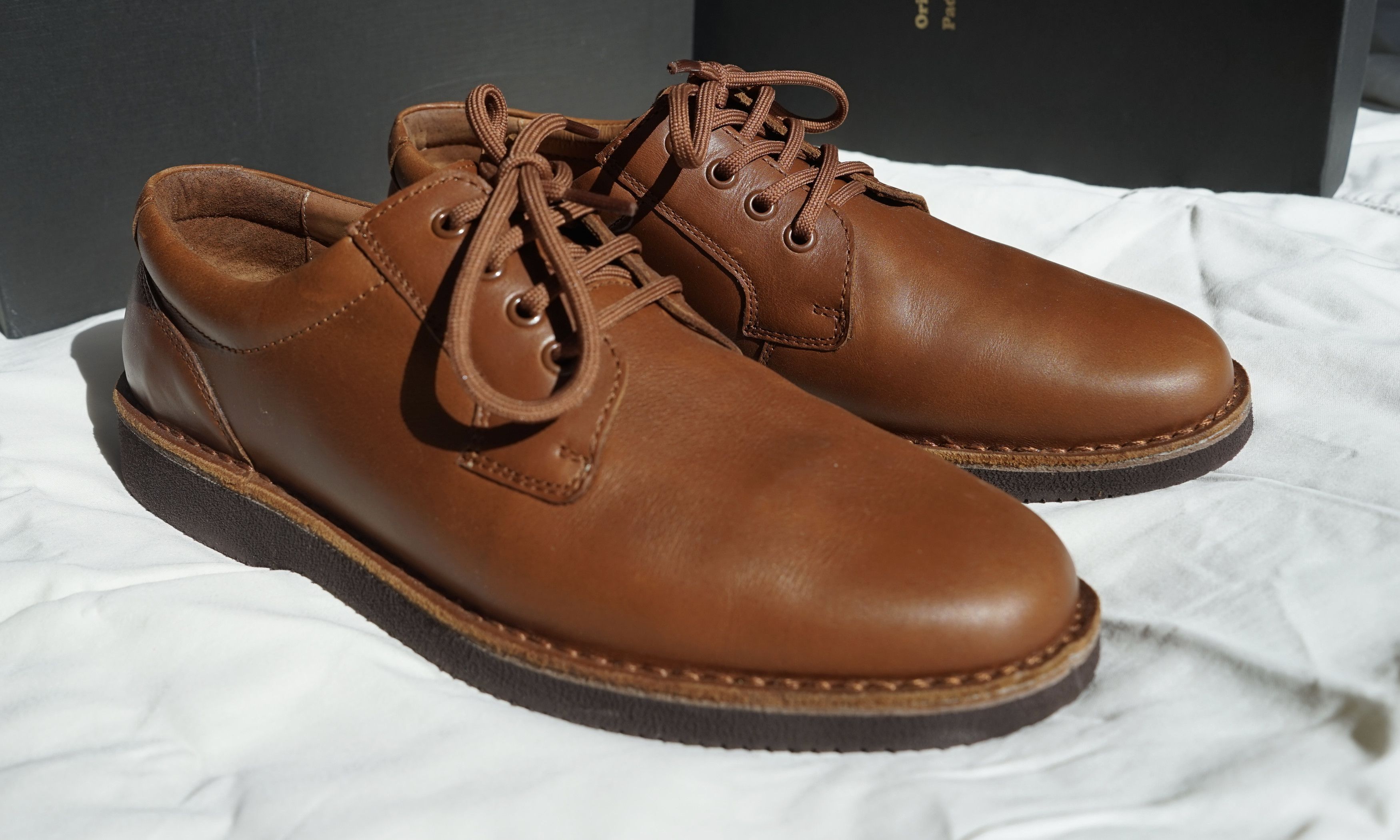 image of Padmore Barnes M999 Yaughtsman Leather Walker Shoes in Pull Up Tan, Men's (Size 10)