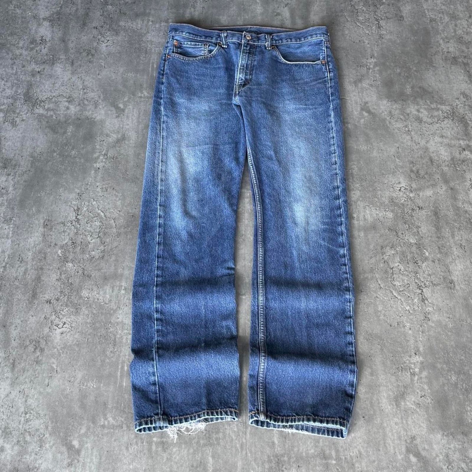 Levi's × Levi's Vintage Clothing × Vintage Vintage Y2K Levi’s 505 Essential Blue Cyber Tech Denim Jeans Size US 36 / EU 52 - 2 Thumbnail