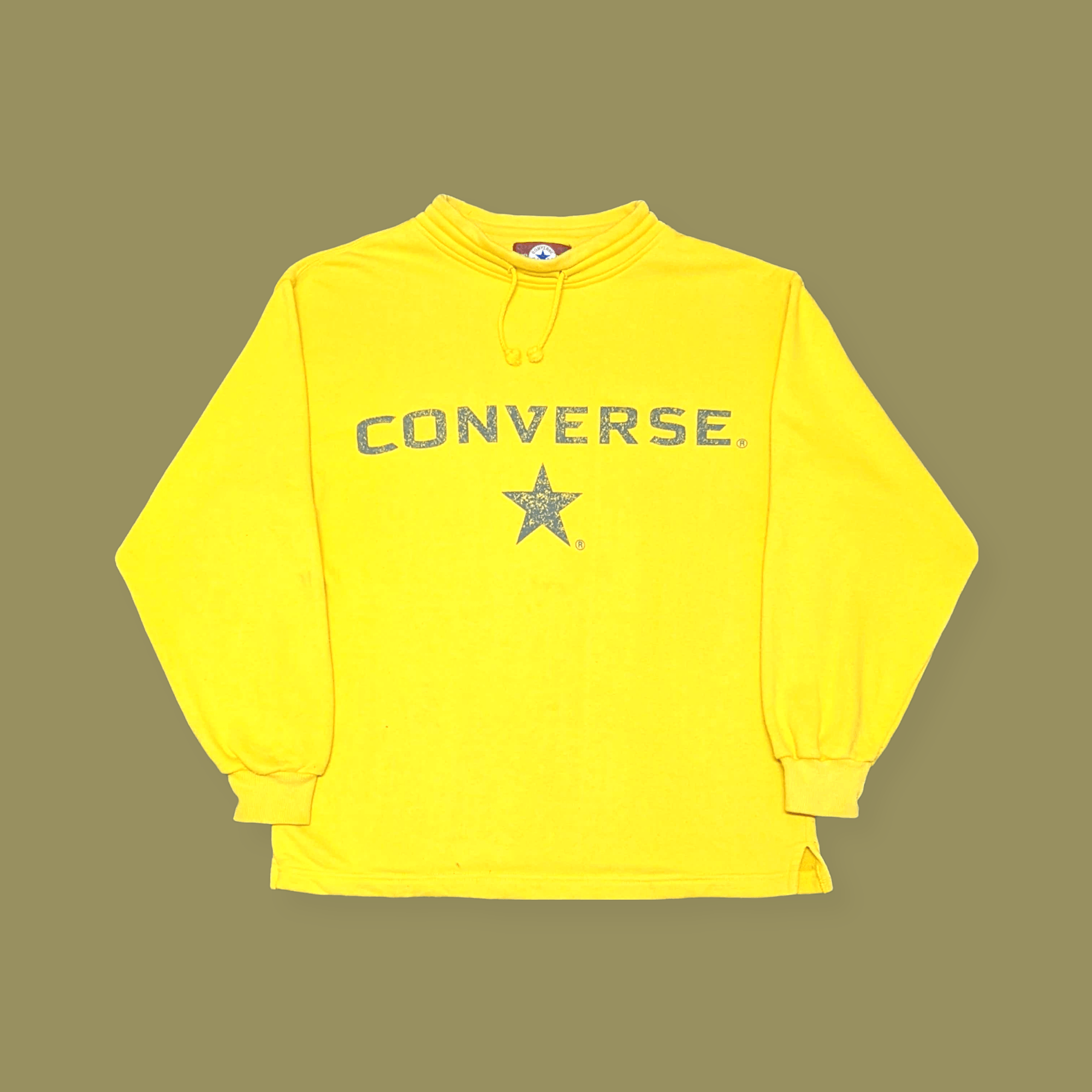 Vintage 90s Converse Spellout Logo Mock Sweatshirt