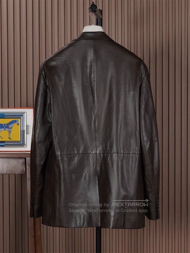 Hermes Hermes Men's Leather Blazer Size US L / EU 52-54 / 3 - 3 Thumbnail