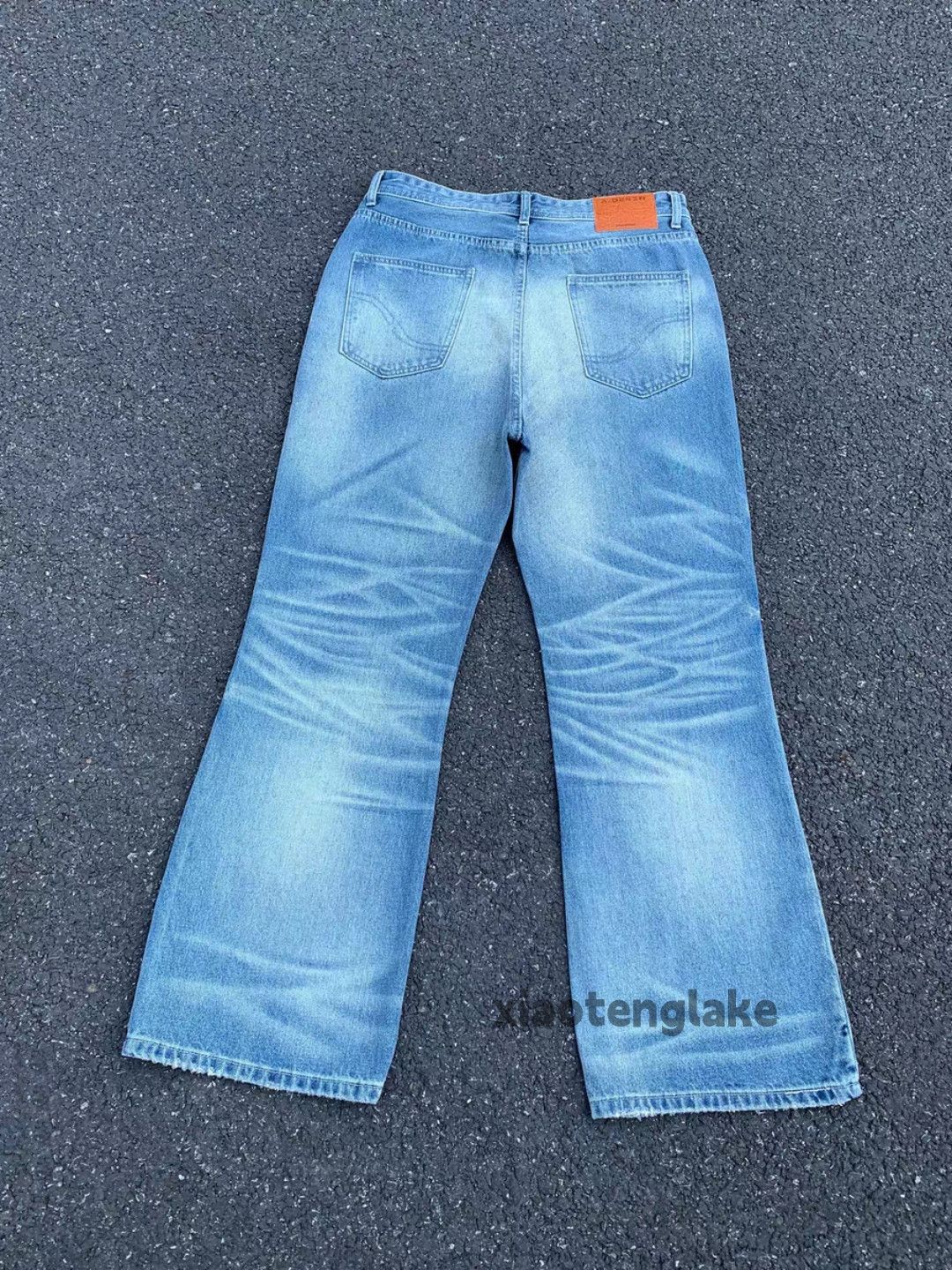 Jean Washed faded punk grunge bootcut hiphop yuppie jeans Size US 32 / EU 48 - 2 Thumbnail