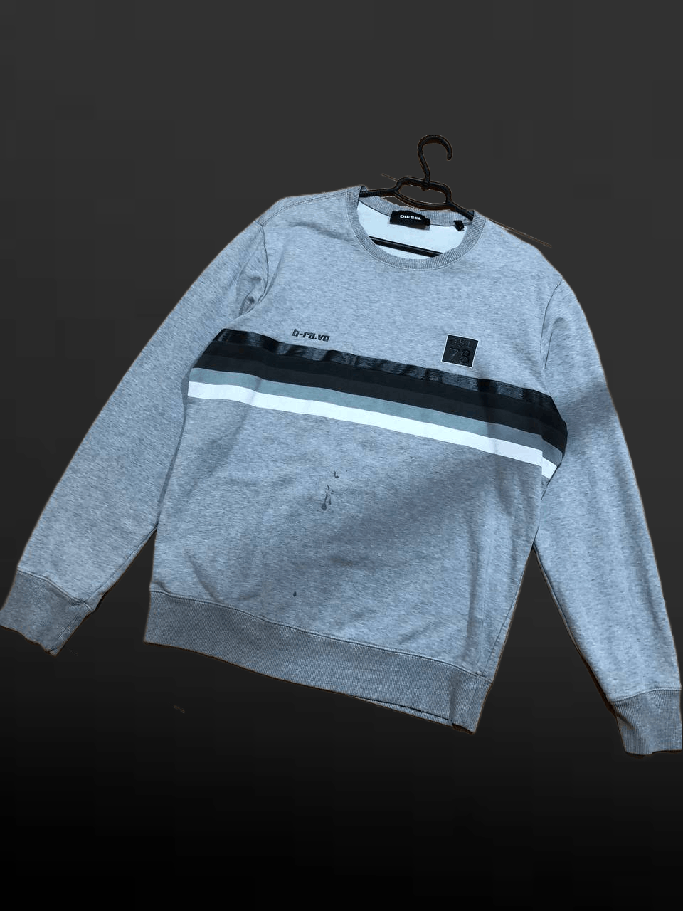 Diesel Gray Sweatshirt Print logo Diesel Y2K Streetwear Size US L / EU 52-54 / 3 - 1 Thumbnail