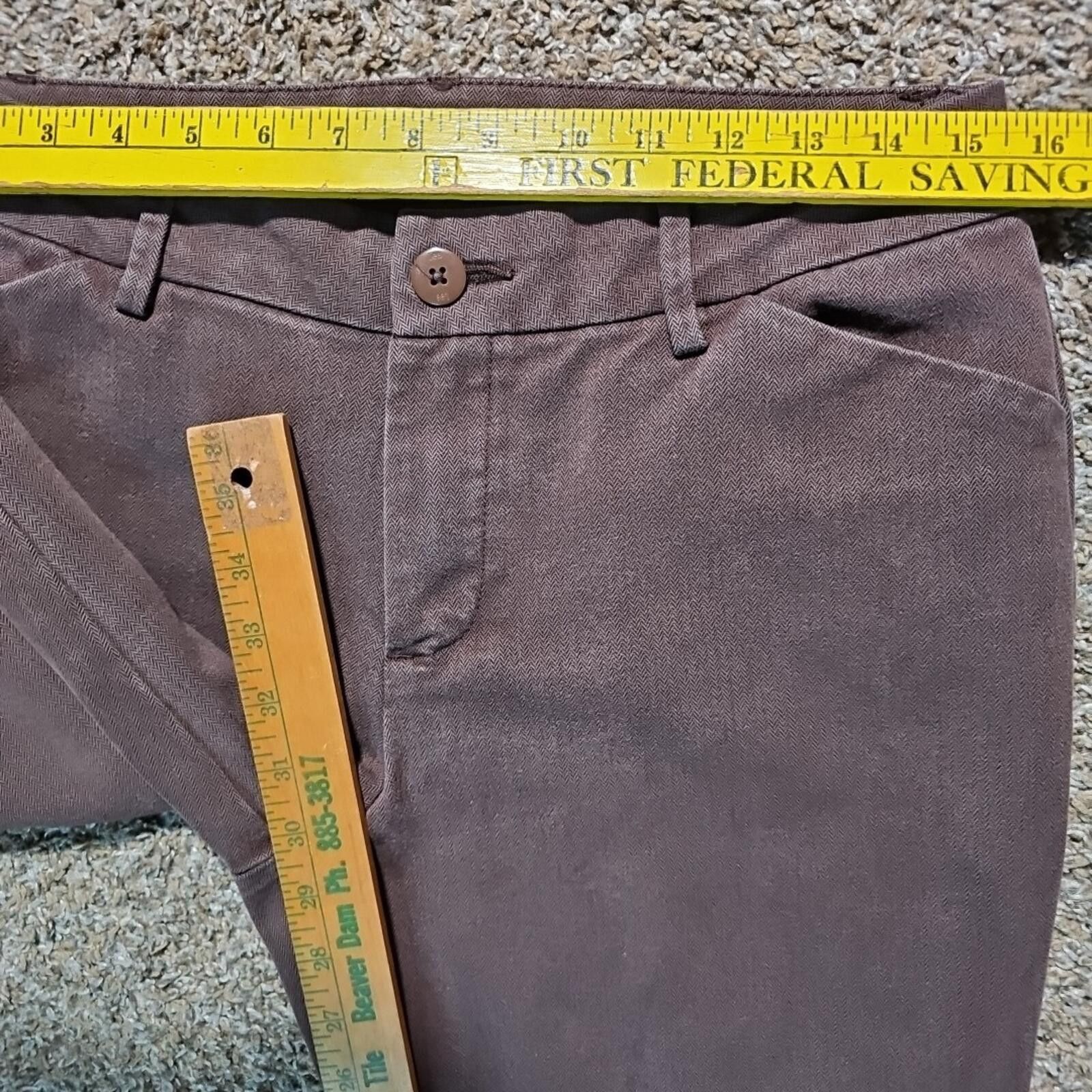 Lee LEE Relaxed Straight Fit Wrinkle Free Sz 8 Herringbone Jeans Size 30" / US 8 / IT 44 - 4 Thumbnail