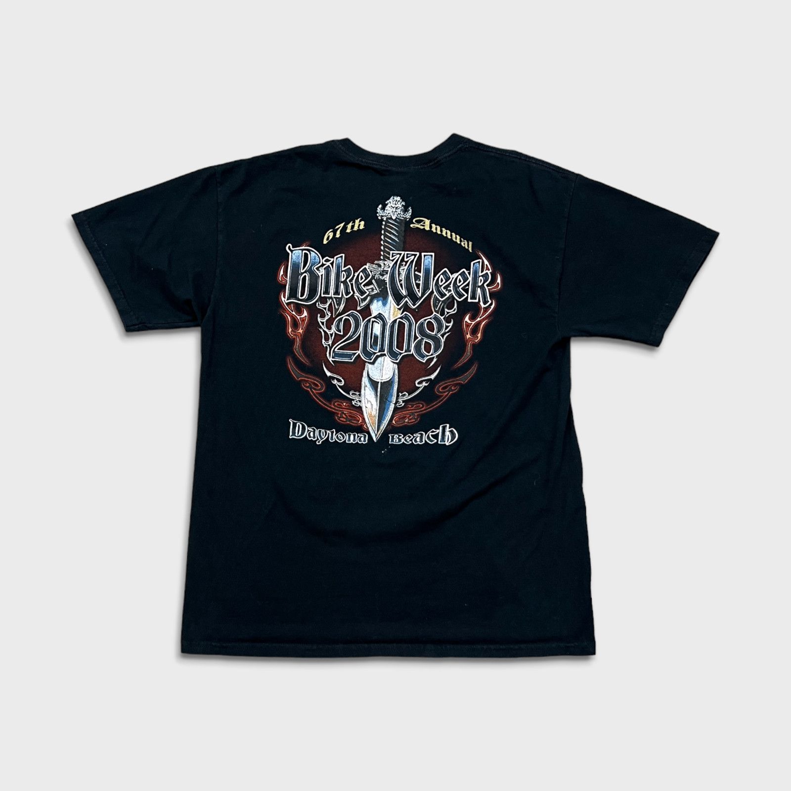 Gildan × Harley Davidson × Vintage 2008 Daytona Beach T Shirt Large Motorcycle Biker Flame Tee Size US L / EU 52-54 / 3 - 5 Thumbnail