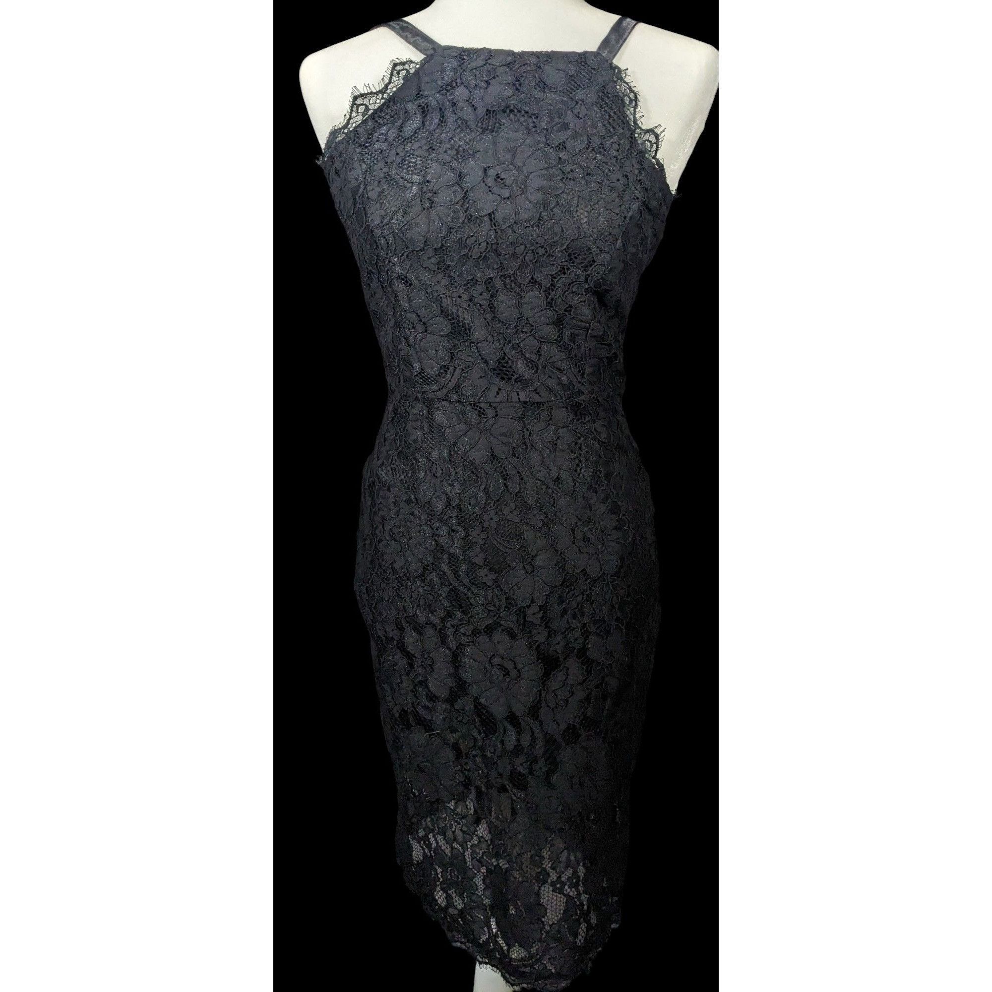 Lulus Lulu's Wishful Wandering Black Lace Bodycon Dress Size Small Size S / US 4 / IT 40 - 9 Thumbnail