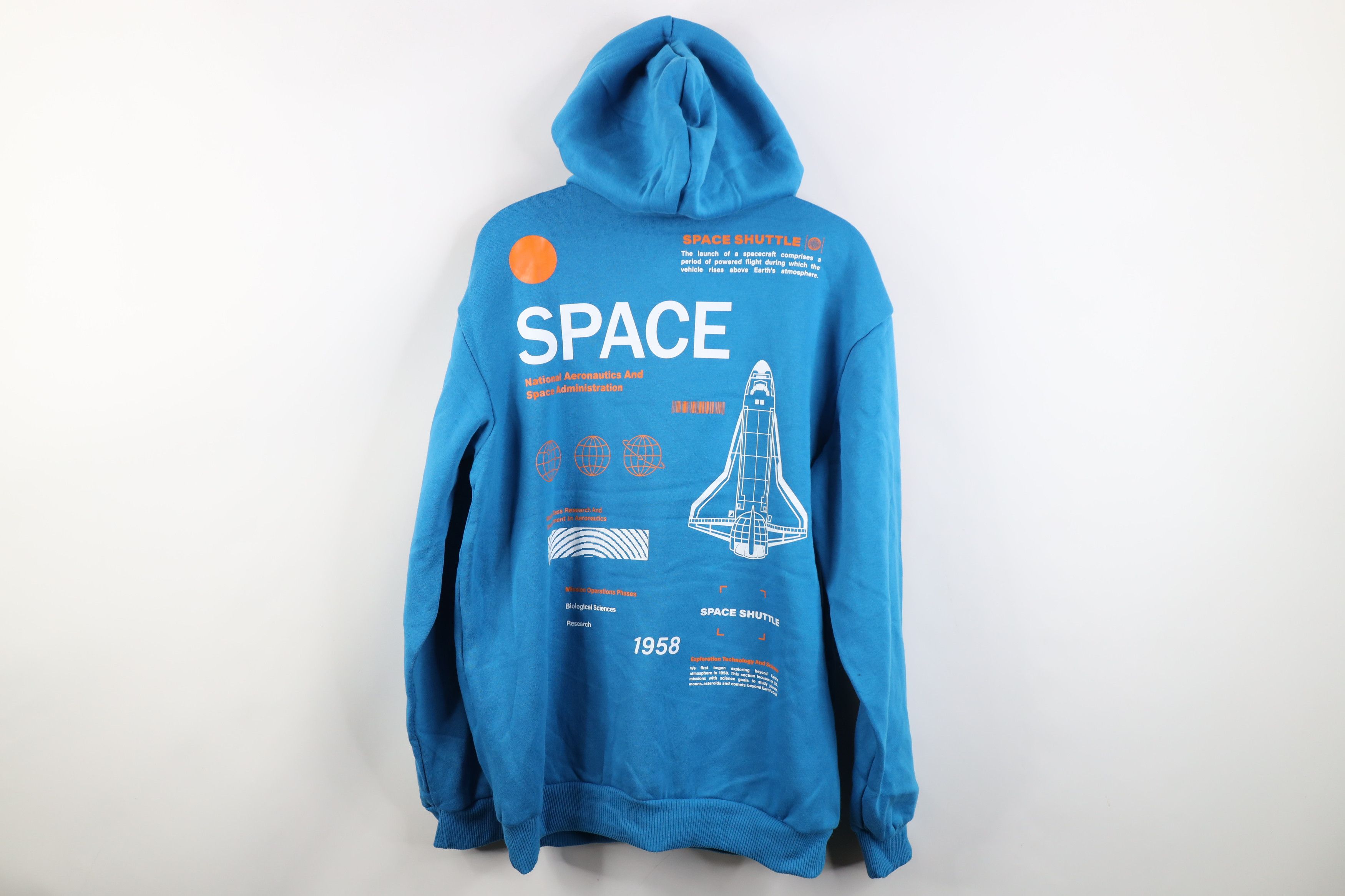 Vintage Vintage Y2K NASA Space Rocket Ship Hoodie Sweatshirt Blue Size US M / EU 48-50 / 2 - 14 Thumbnail
