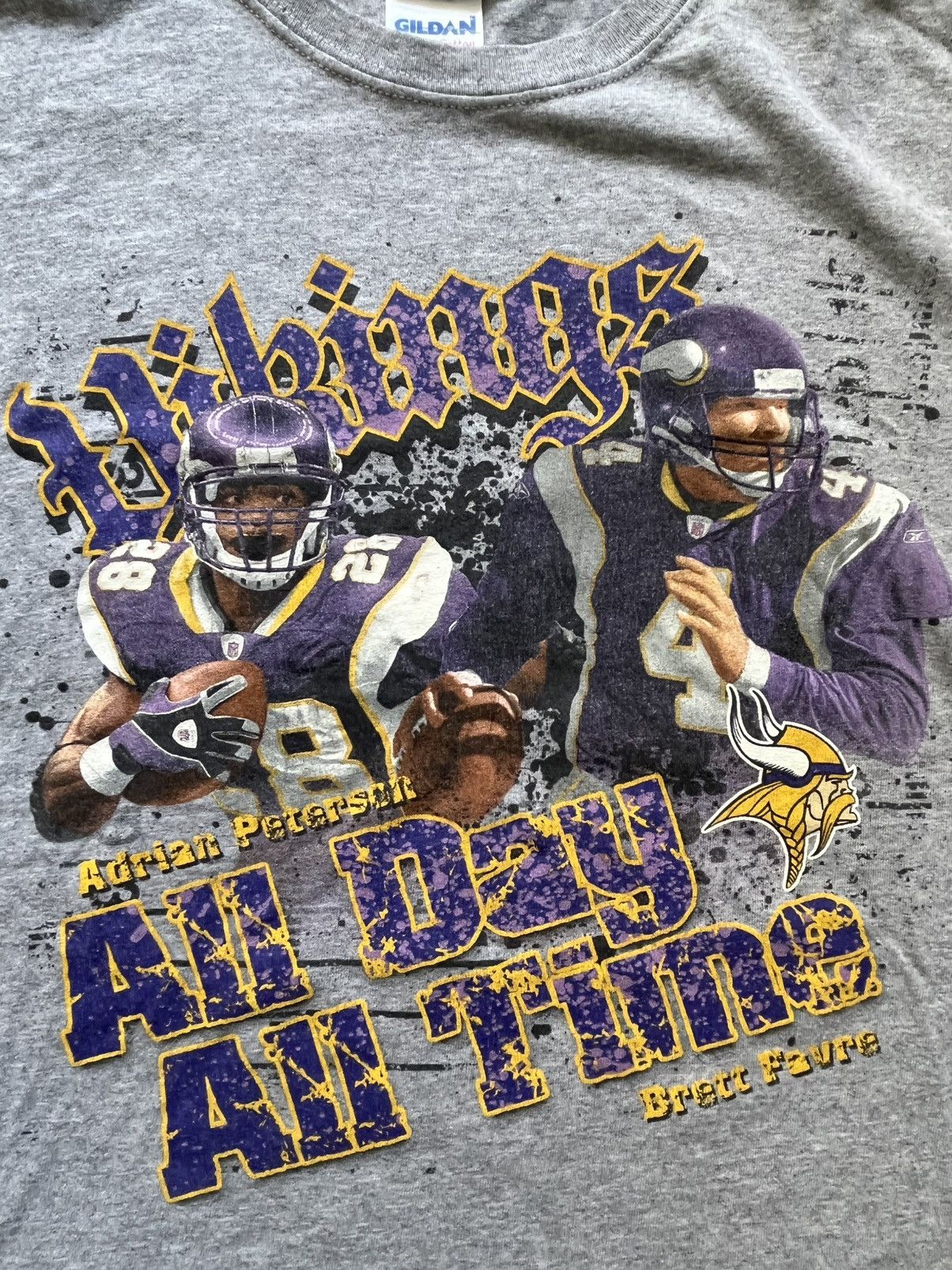 Gildan × NFL × Vintage Vintage 2009 Minnesota Vikings Favre Peterson NFL Tee Size US L / EU 52-54 / 3 - 3 Thumbnail