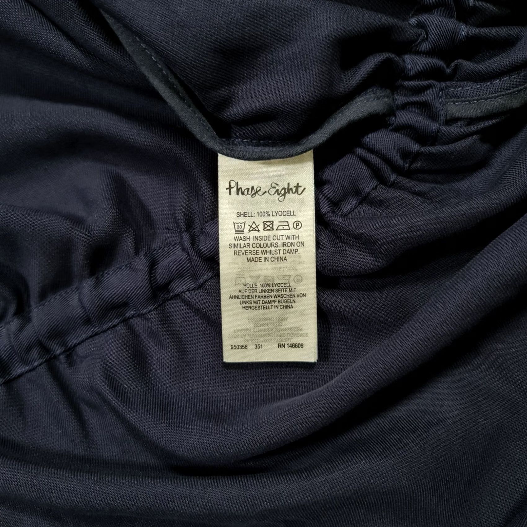 Vintage Phase Eight Womens Jacket Navy Blue XS Waterfall Tie Front Coat Roll Tab Sleeve Size XS / US 0-2 / IT 36-38 - 6 Thumbnail