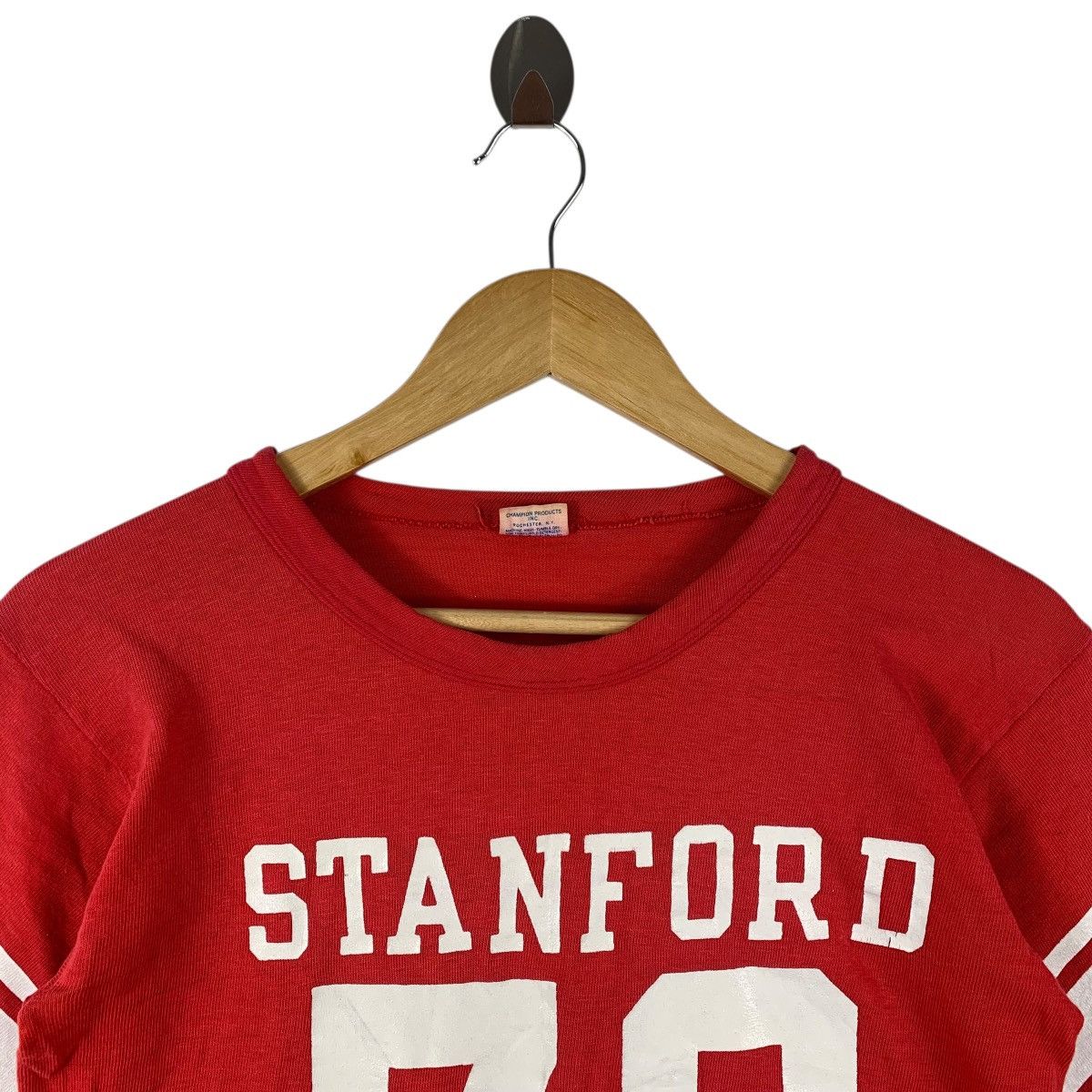 Champion Vintage 70s Champion Blue Bar Stanford 78 FootballJersey Tee Size US M / EU 48-50 / 2 - 2 Thumbnail