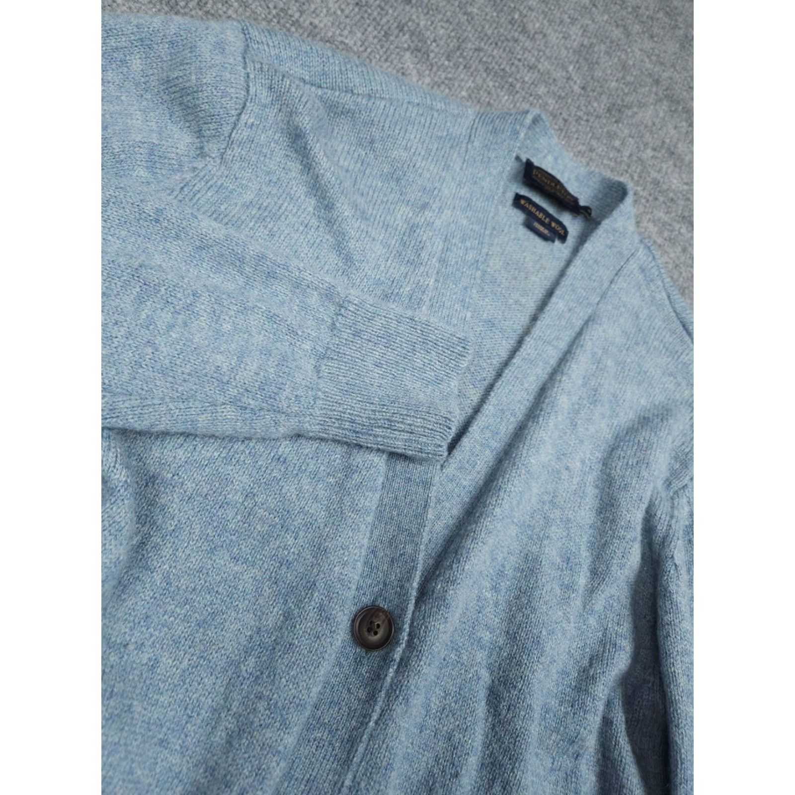Pendleton Pendleton Cardigan Sweater Small Women Blue Wool Front Pocket Button V-Neck Open Pockets Size S / US 4 / IT 40 - 3 Thumbnail