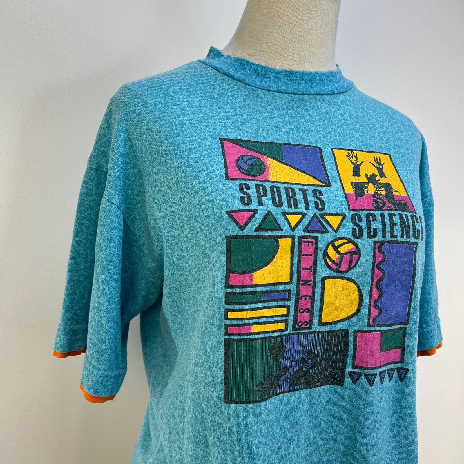 Vintage Vintage 90s Gitano Crop Graphic Tee Blue Sports Science Size L / US 10 / IT 46 - 2 Thumbnail