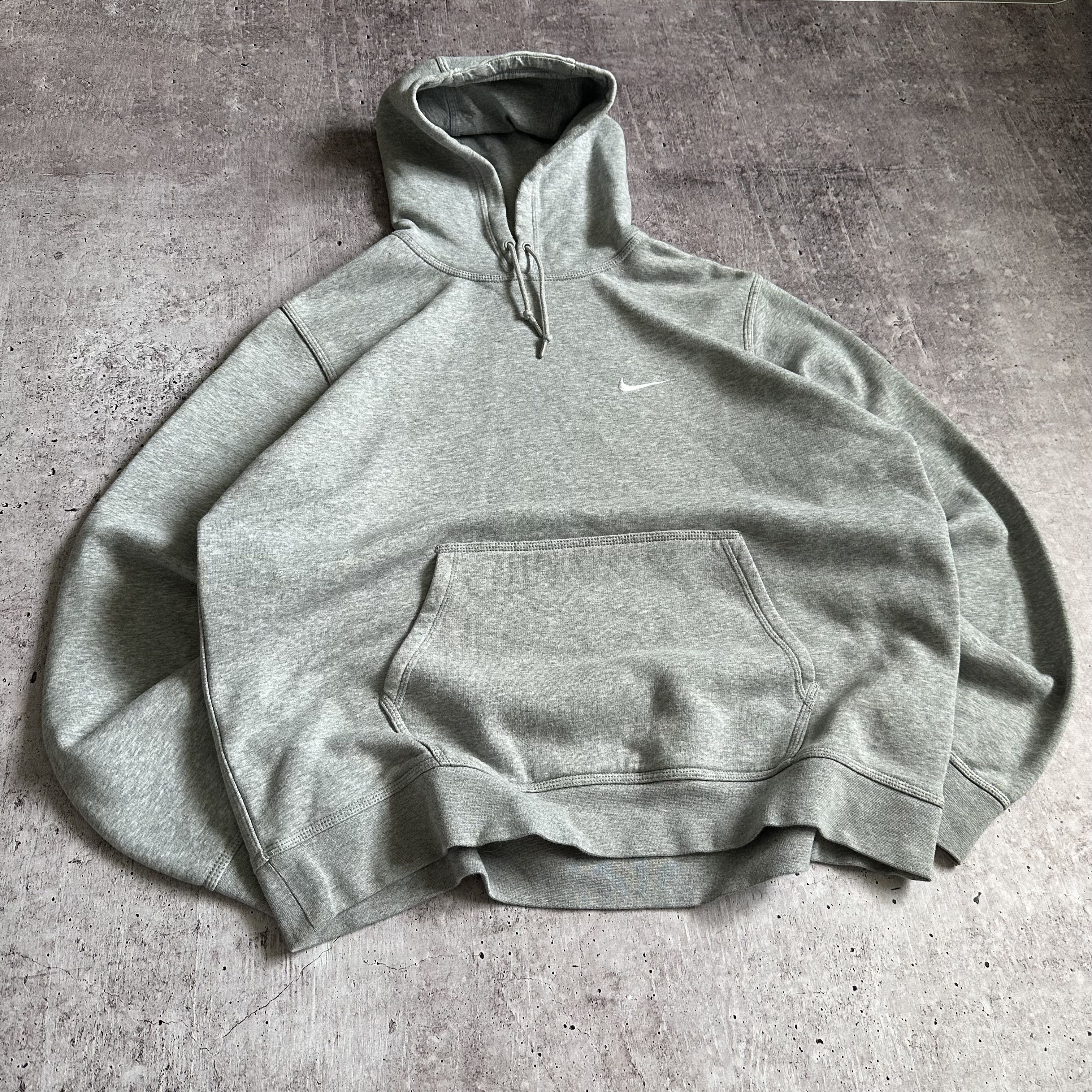 Nike × Vintage Nike y2k Vintage Baggy Boxy Oversize Swoosh Logo Hoodie Size US XL / EU 56 / 4 - 1 Thumbnail