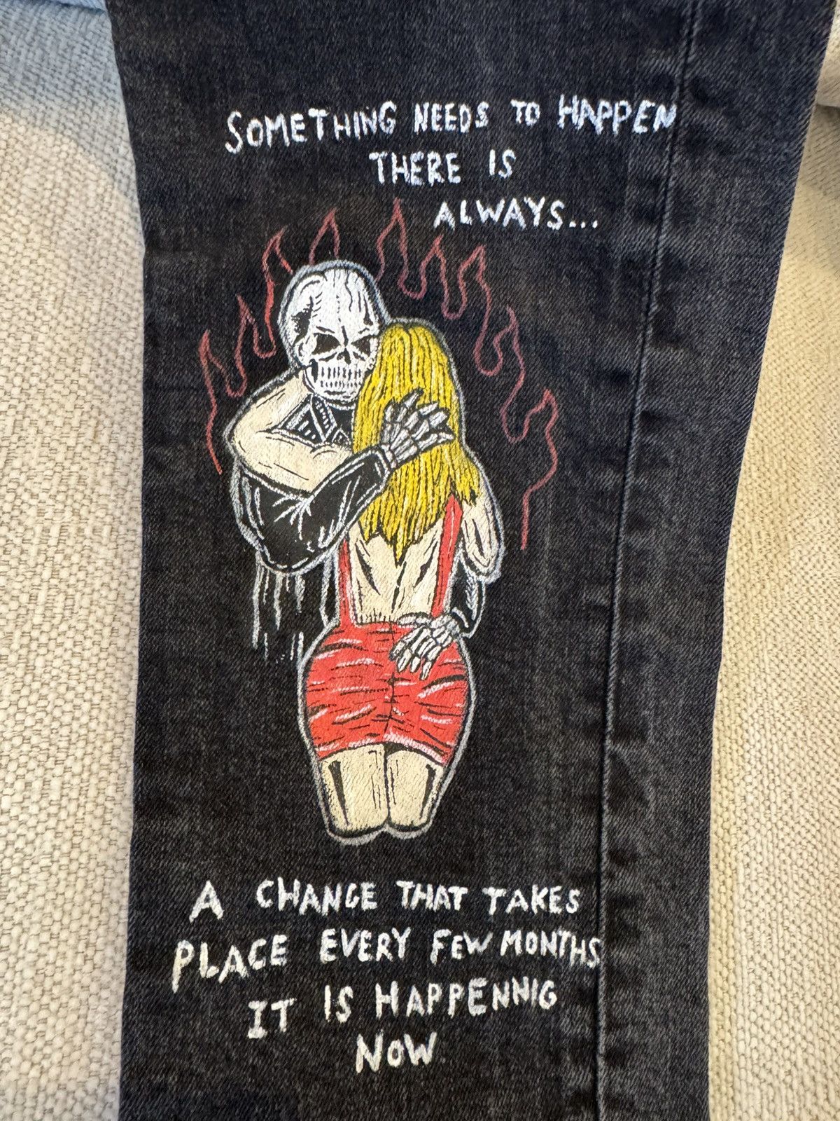 Warren Lotas Hand painted Denim Size US 29 - 7 Thumbnail