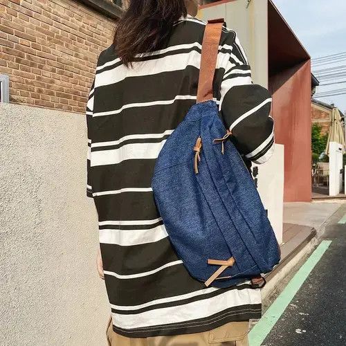 Indigo Bag Unisex Denim Shoulder Bag Size ONE SIZE - 2 Thumbnail