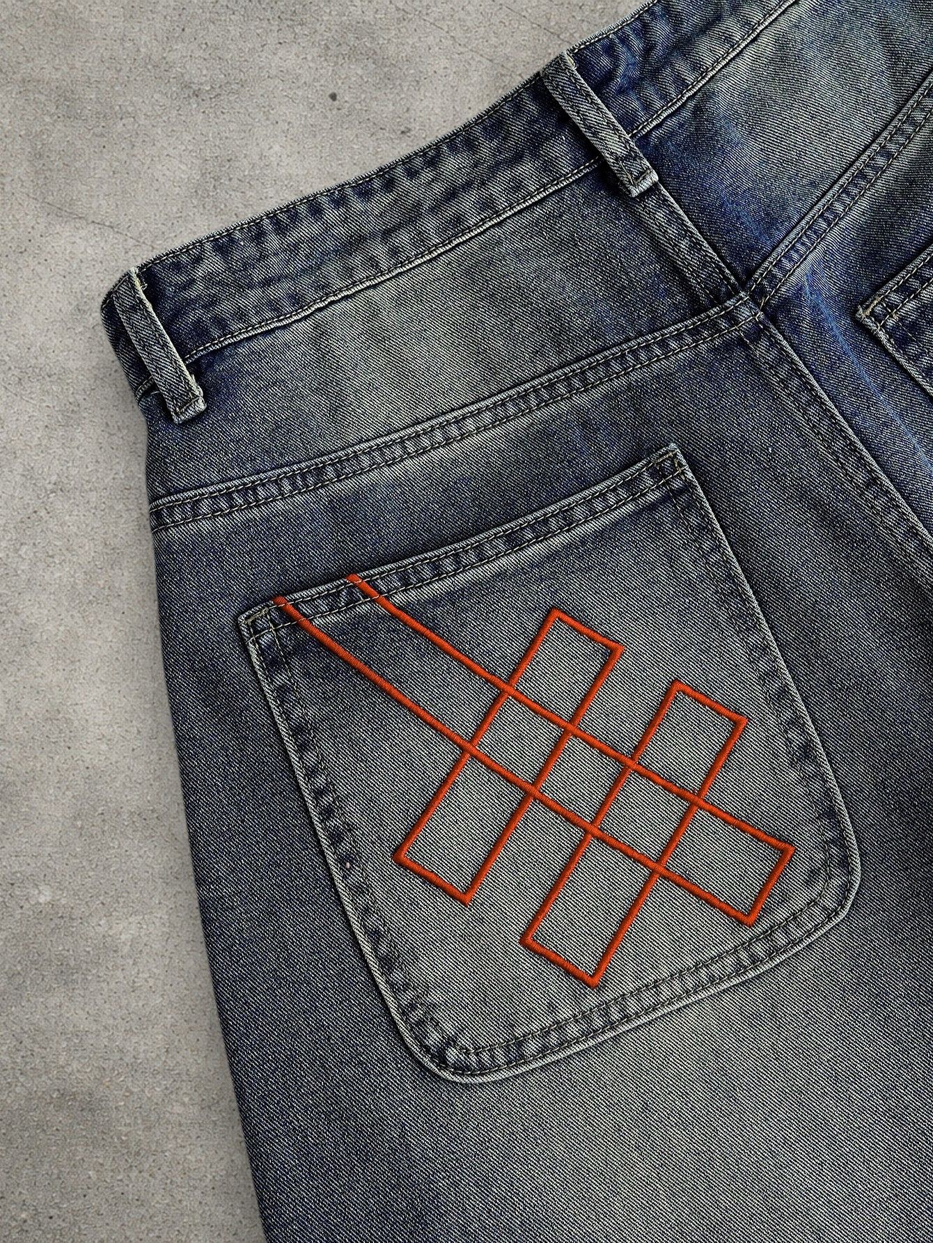 Japanese Brand Washed baggy jeans Size US 32 / EU 48 - 2 Thumbnail