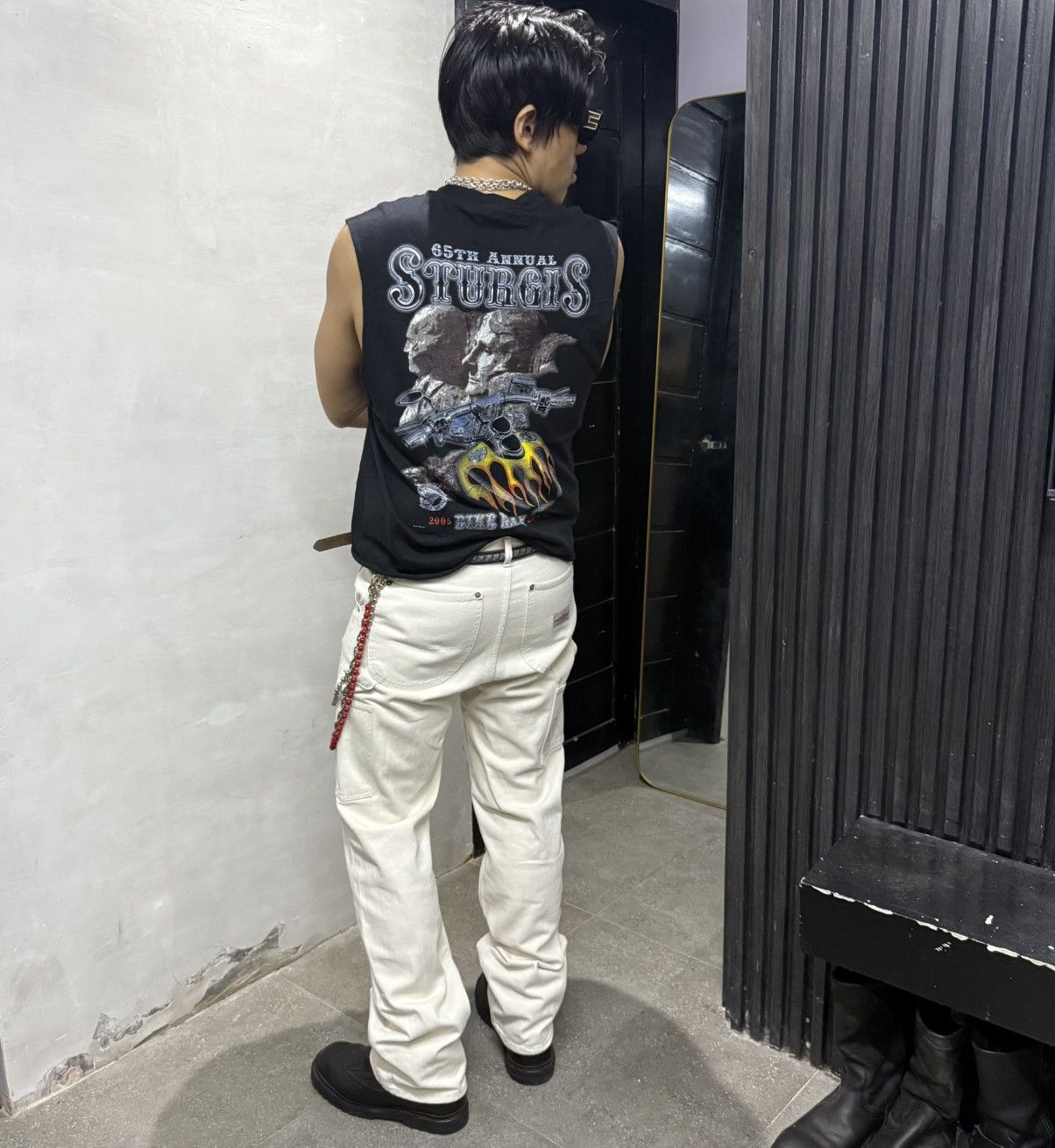 Harley Davidson Harley-Davidson Made in Italy Utility Carpenter Pants Y2k Size US 31 - 1 Thumbnail