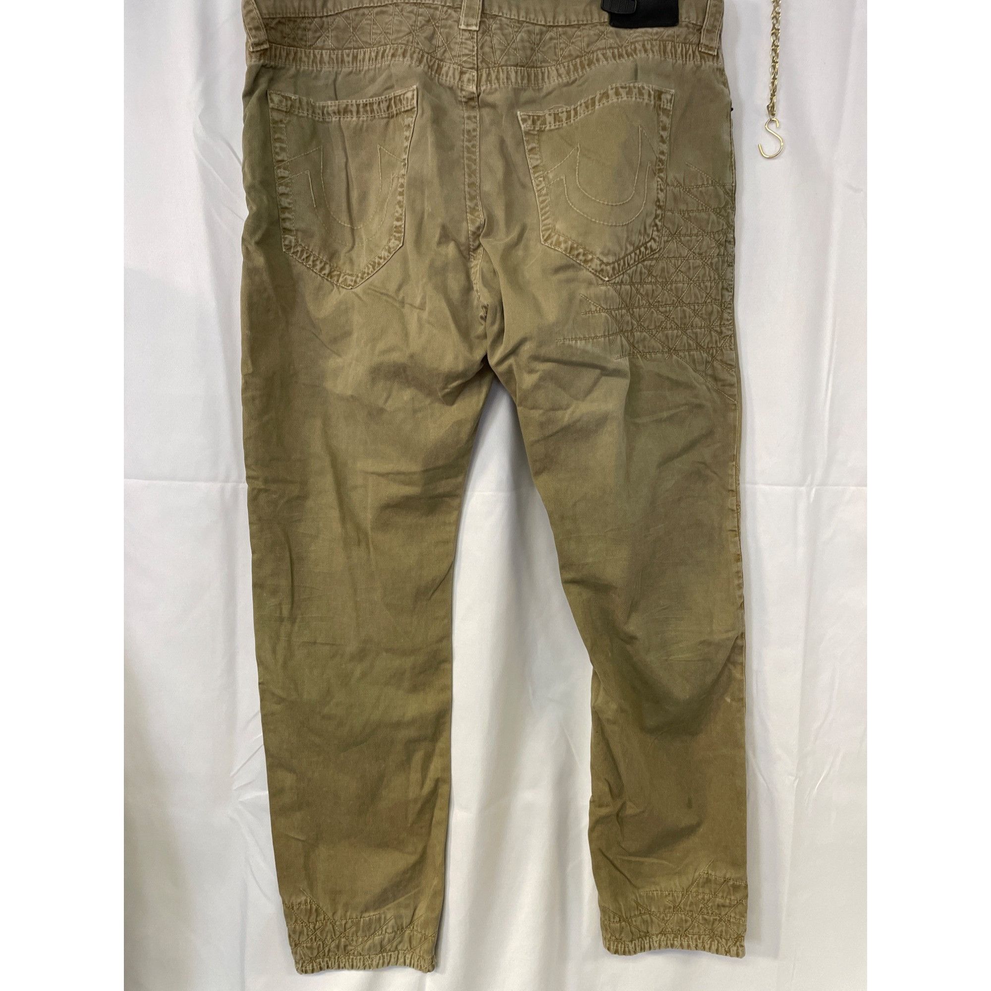 True Religion True Religion Men's Tan Straight Leg Pants 36x31 SKU 5990 Size US 36 / EU 52 - 2 Thumbnail