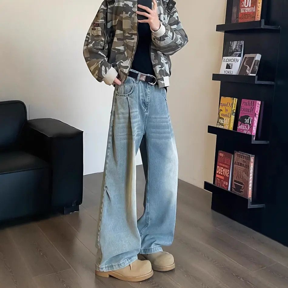 Japanese Brand Retro loose high street straight leg jeans Size US 32 / EU 48 - 1 Thumbnail
